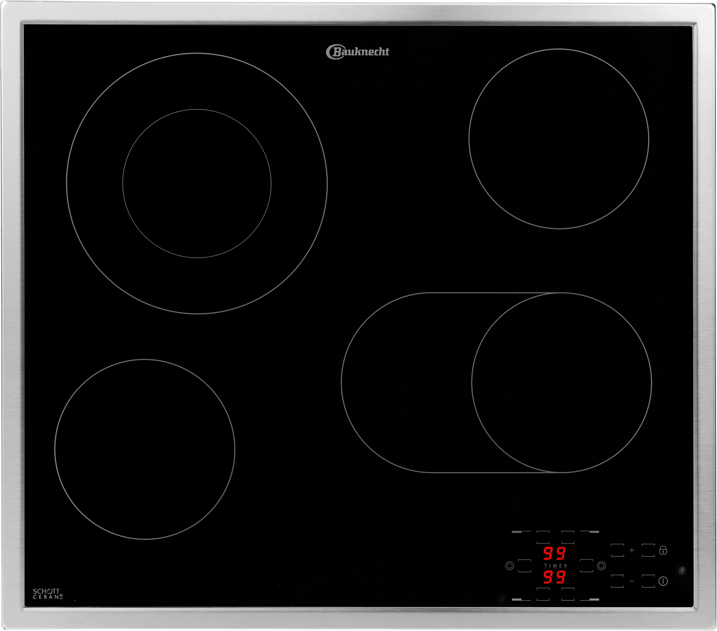 BAUKNECHT Backofen-Set »BAKO 760 Steam BL« mit 1-fach-Teleskopauszug Set, 2 Stk. tlg. GentleSteam – für ein saftiges Inneres und ein knuspriges Äußeres