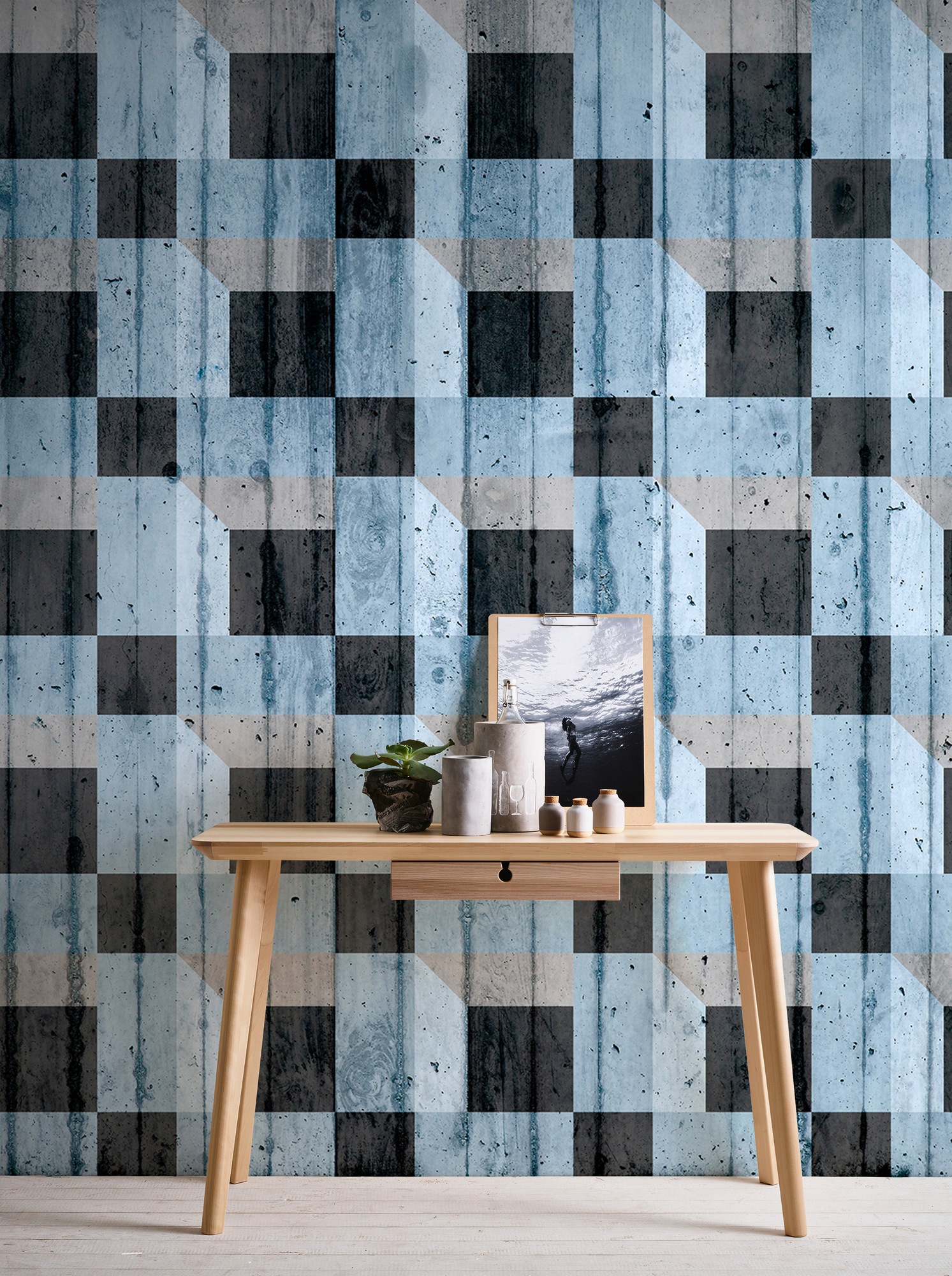 Architects Paper Fototapete »Atelier 47 Squares 3D 3« 3D-Optik glatt Vlies, Wand, Schräge, Decke