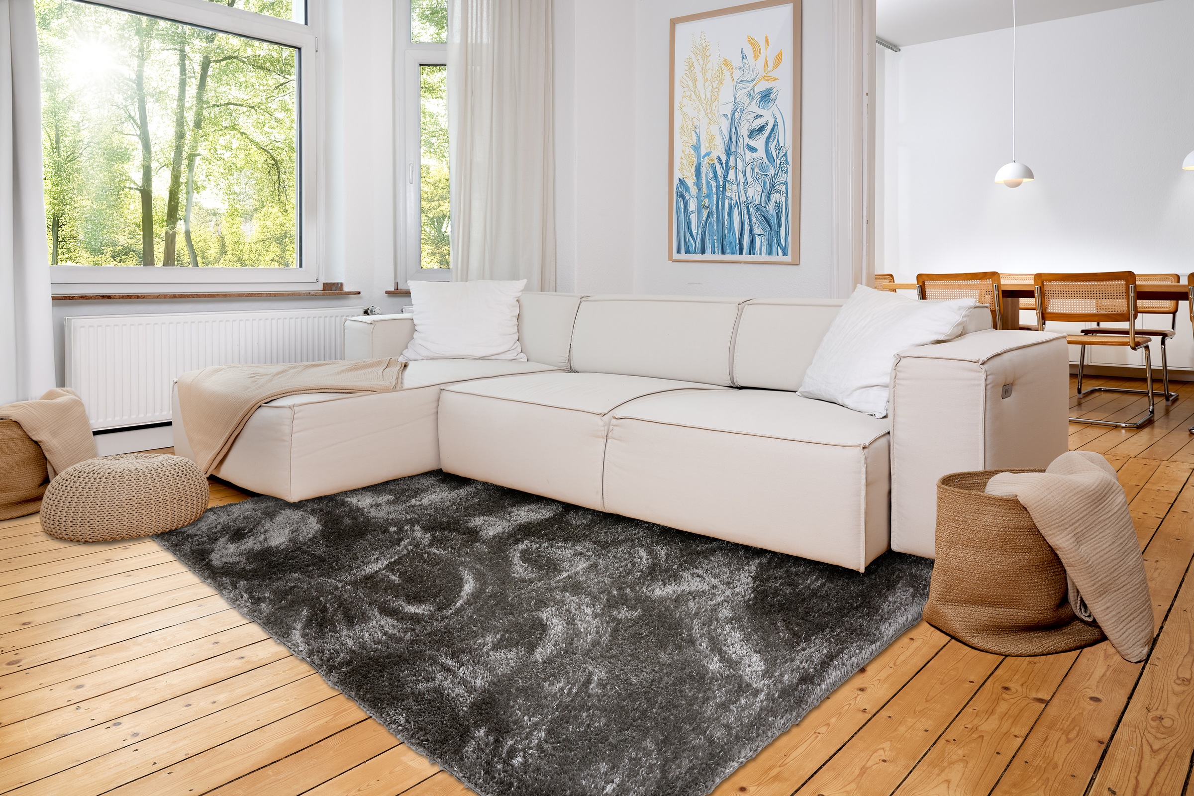 ASTRA Hochflor-Teppich »Paulie 250«, rechteckig, 25 mm Höhe, weicher Langflor, Shaggy, Wohnzimmer, Schlafzimmer