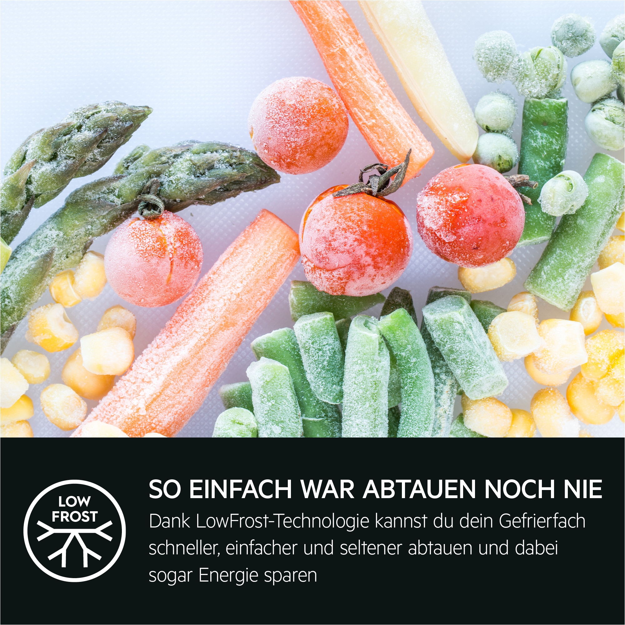 AEG Einbaukühlgefrierkombination 5000 »TSC5S183DF«, LowFrost: Erheblich weniger Eisbildung