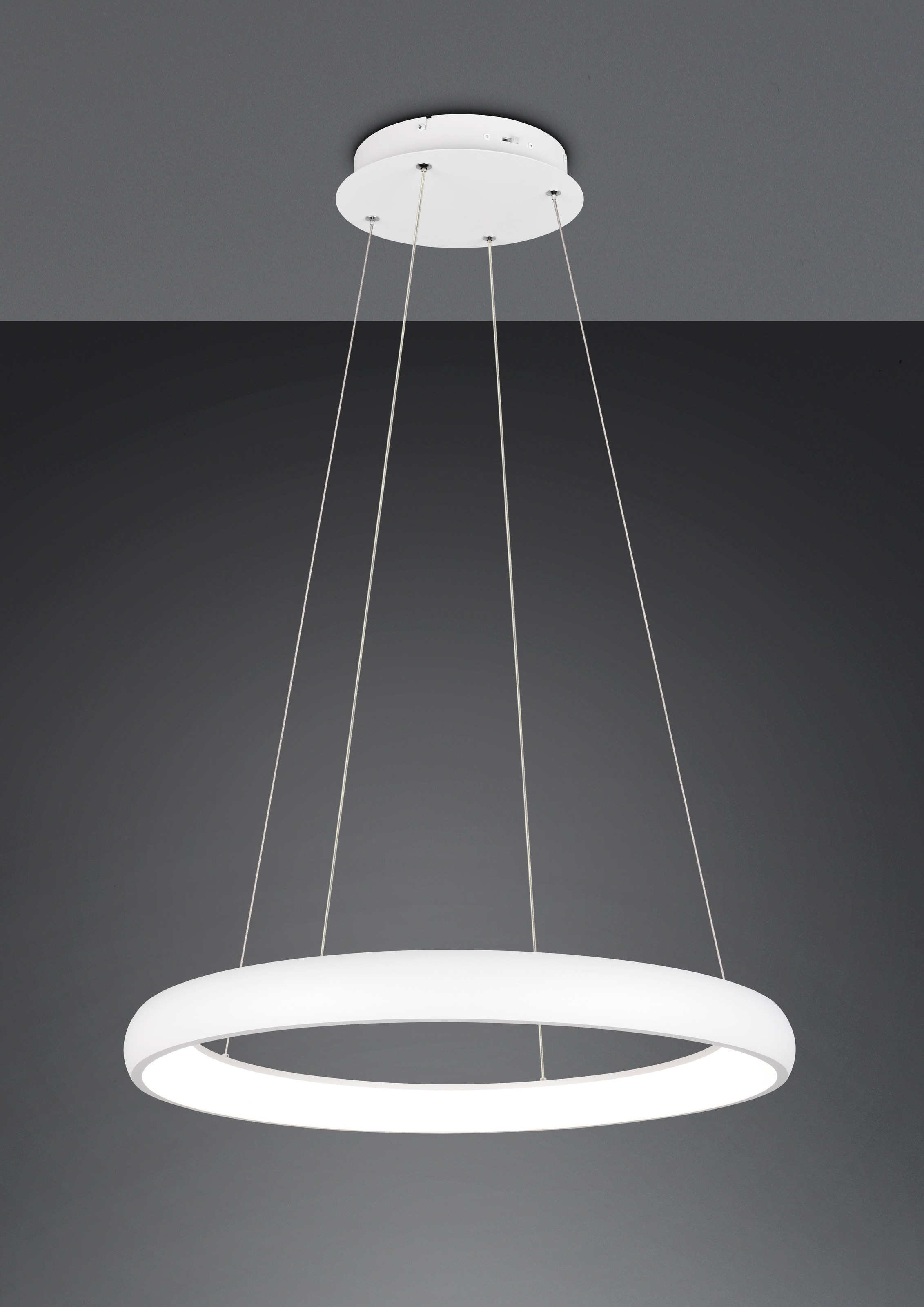 TRIO Leuchten LED Pendelleuchte »CARDONA, LED Ring Hängeleuchte, 6900 Lumen 59W, Lichtfarbe einstellbar«, 1 flammig, Leuchtmittel LED-Board | LED fest integriert, 2300/3000/4000K warmweiß bis kaltweiß, 3 Stufen dimmbar Höhe 150cm Ø75