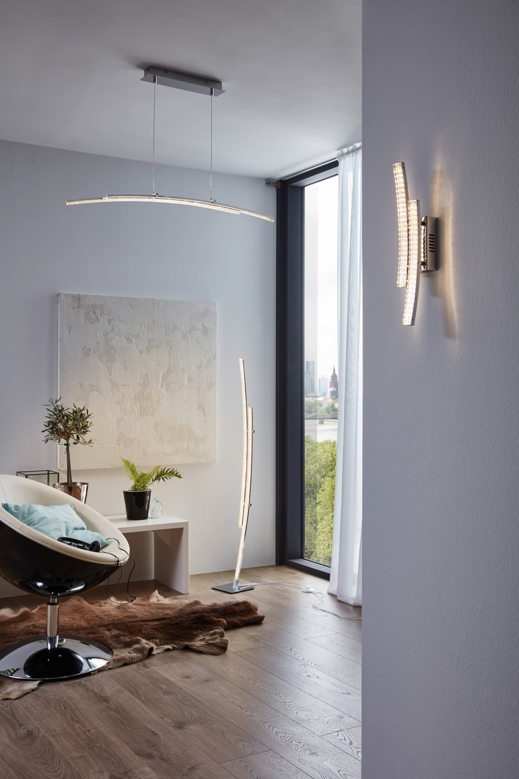 EGLO LED Wandleuchte »PERTINI«, 2 flammig, Leuchtmittel LED-Board   LED fes günstig online kaufen