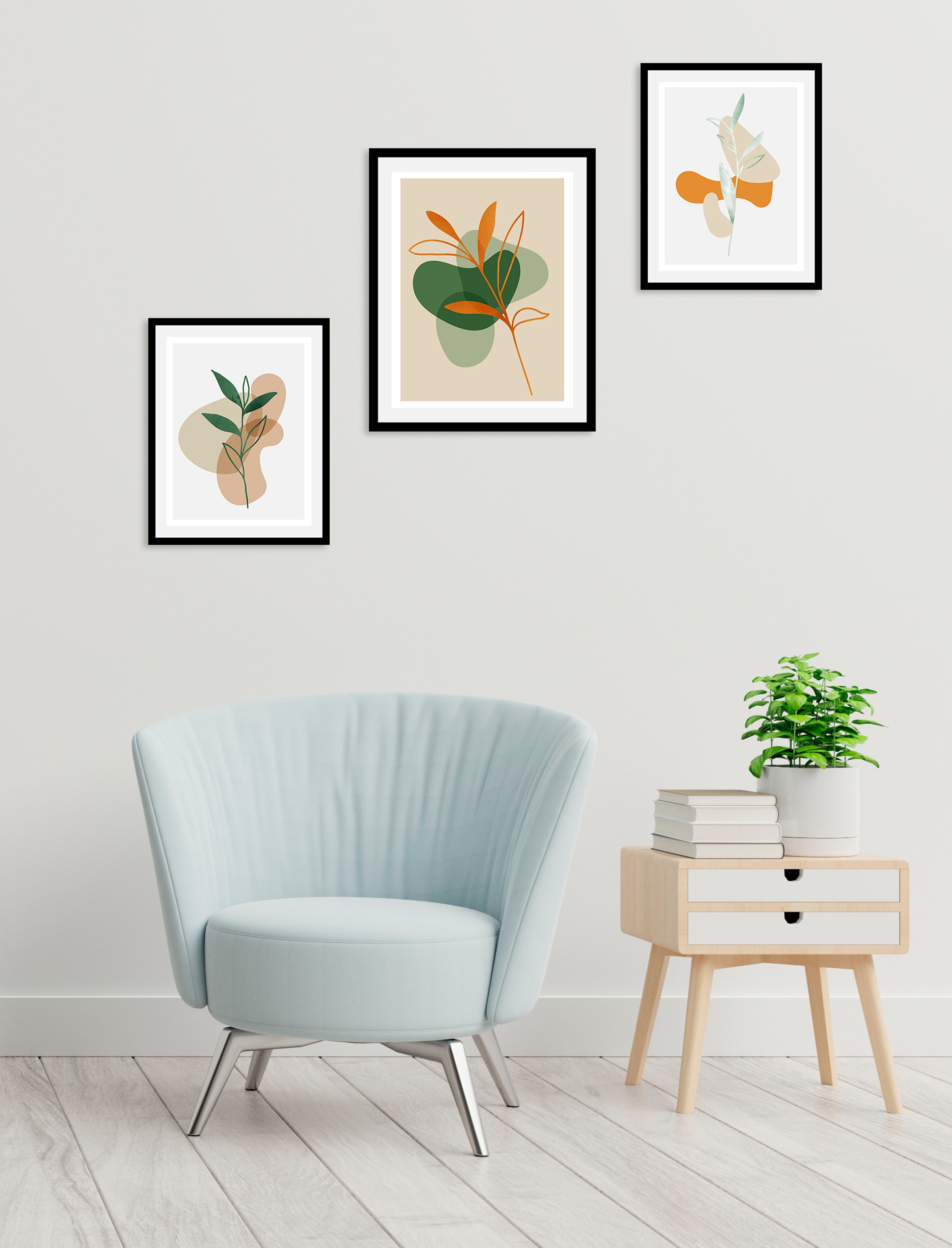 queence Bild »Set Haline«, (1 St.), HD Premium Poster-Druck inkl. Holzrahme günstig online kaufen