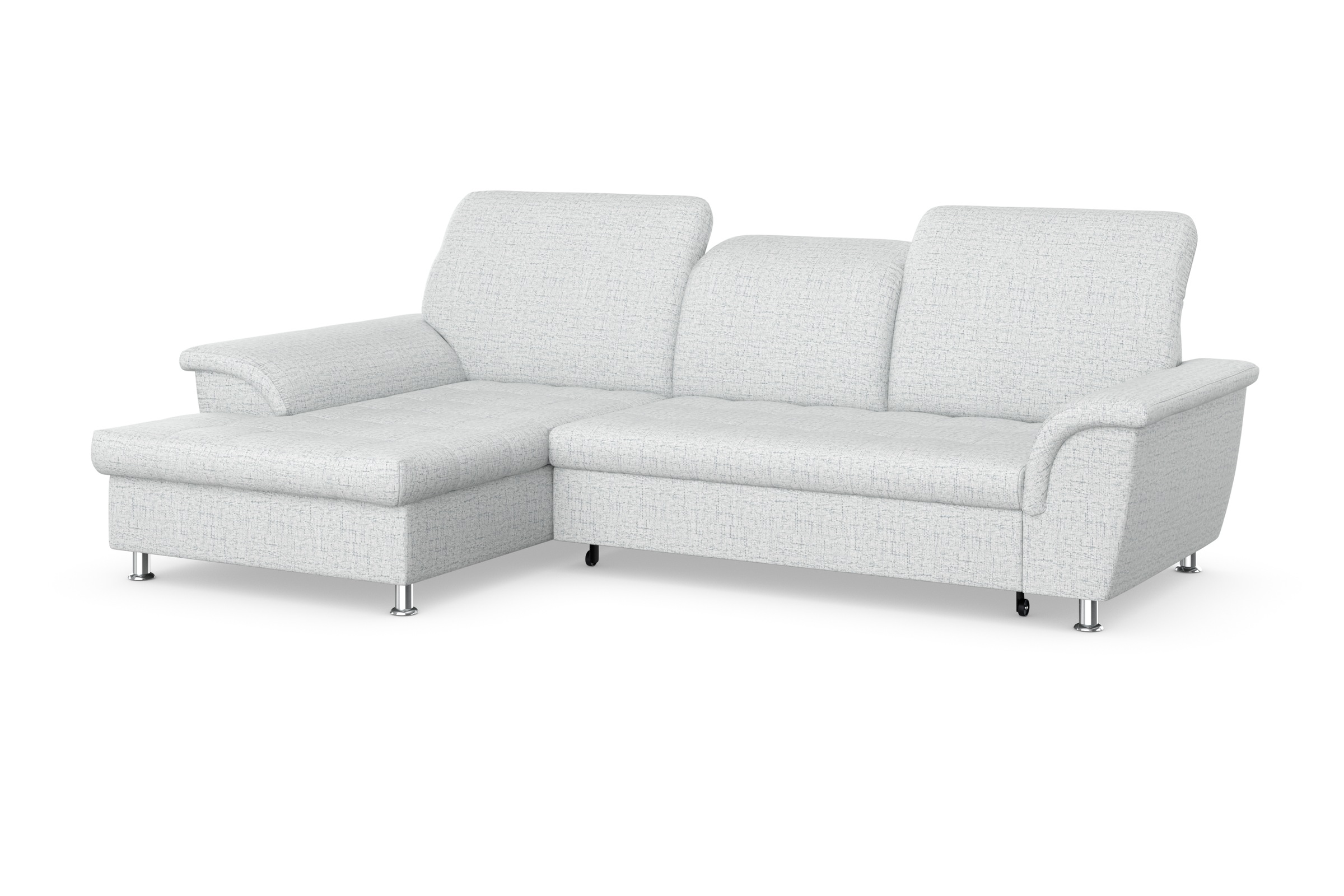 DOMO collection Ecksofa Franzi, wahlweise mit Bettfunktion, Bettkasten und Kopfteilverstellung