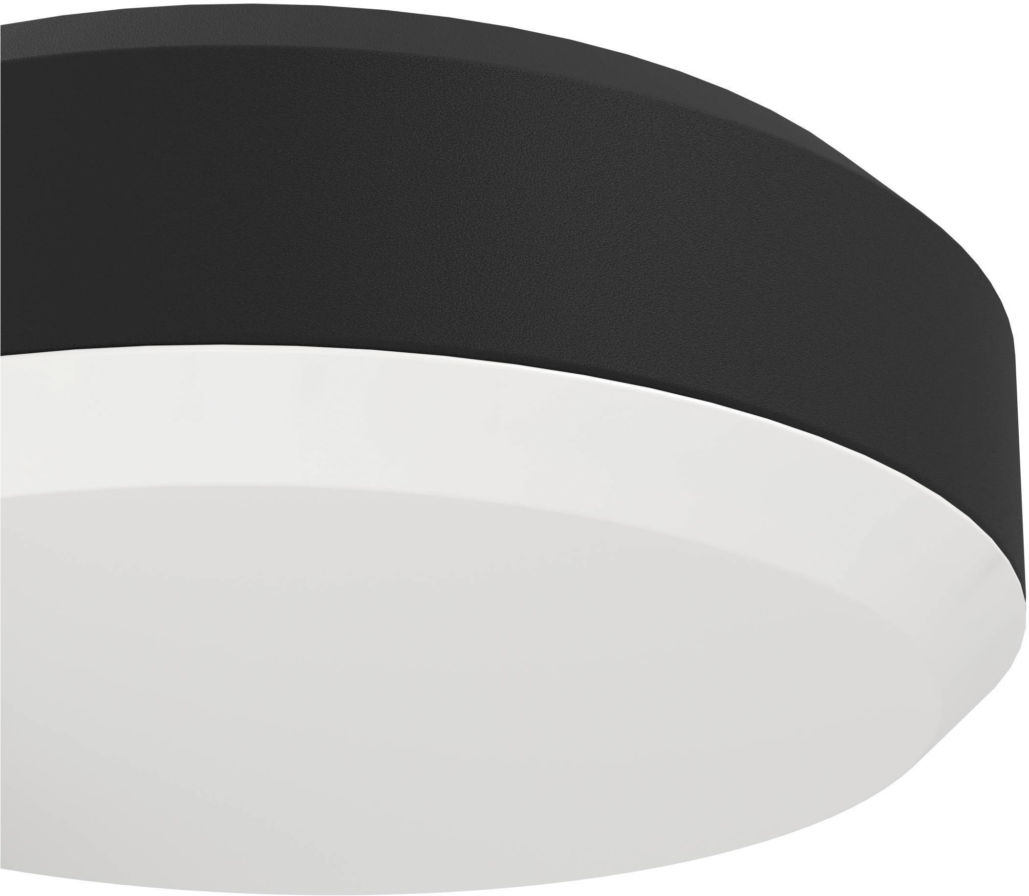 EGLO Wandleuchte »Fornaci Wandlampe, Außenleuchte Hauswand, Metall und Kunststoff, IP54« LED-Modul 1 Stk. Warmweiß Wand-/Deckenleuchte - L16 x H13,5 x AL19 cm - schwarz - 3X3,6W inkl.