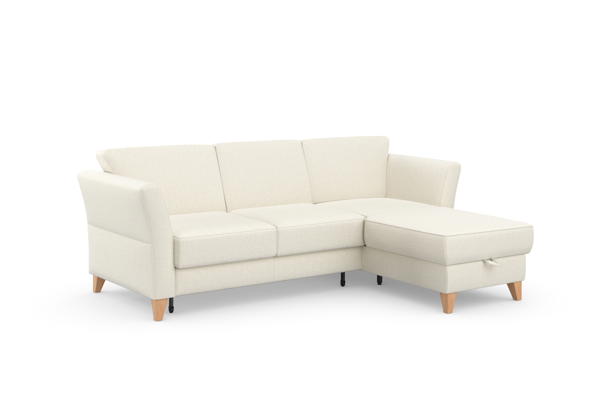 sit&more Ecksofa »Visby L-Form«, Wahlweise mit Bettfunktion und Bettkasten, frei im Raum stellbar
