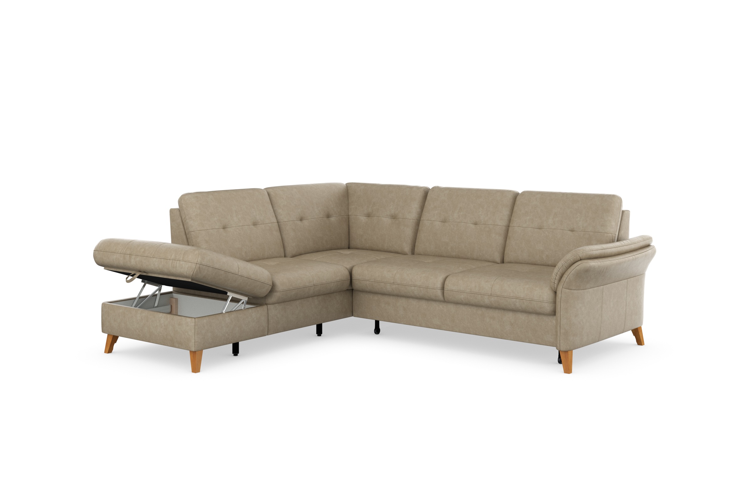 sit&more Ecksofa »Göteborg«, inkl. Sitztiefenverstellung, wahlweise mit Bettfunktion & Bettkasten