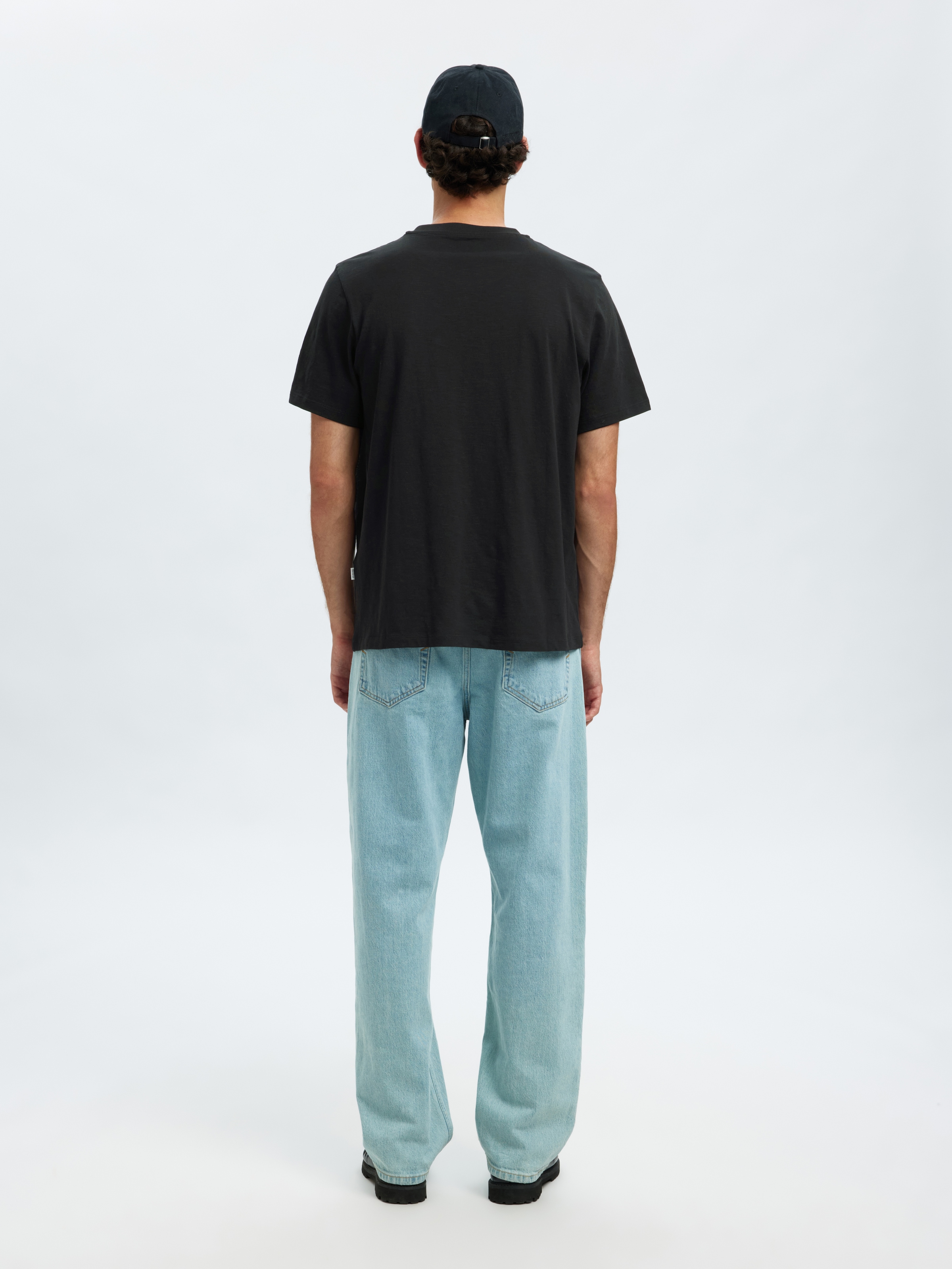 SELECTED HOMME Kurzarmshirt »SLHASPEN SLUB SS O-NECK«