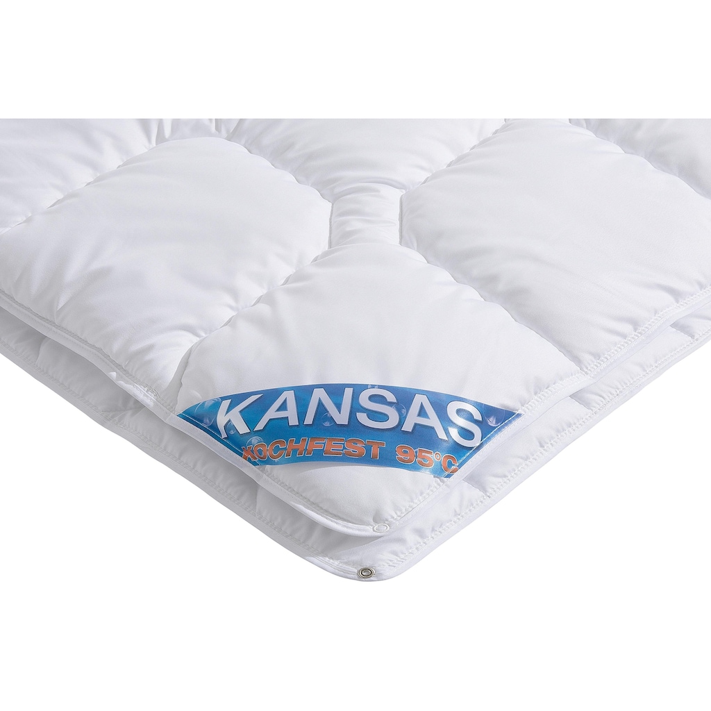 f.a.n. Schlafkomfort Microfaserbettdecke »Kansas«, 4-Jahreszeiten, (1 St.), Echter Preisknaller - Microfaser sowohl im Bezug als auch in der Füllung - kochfest bis 95 °C