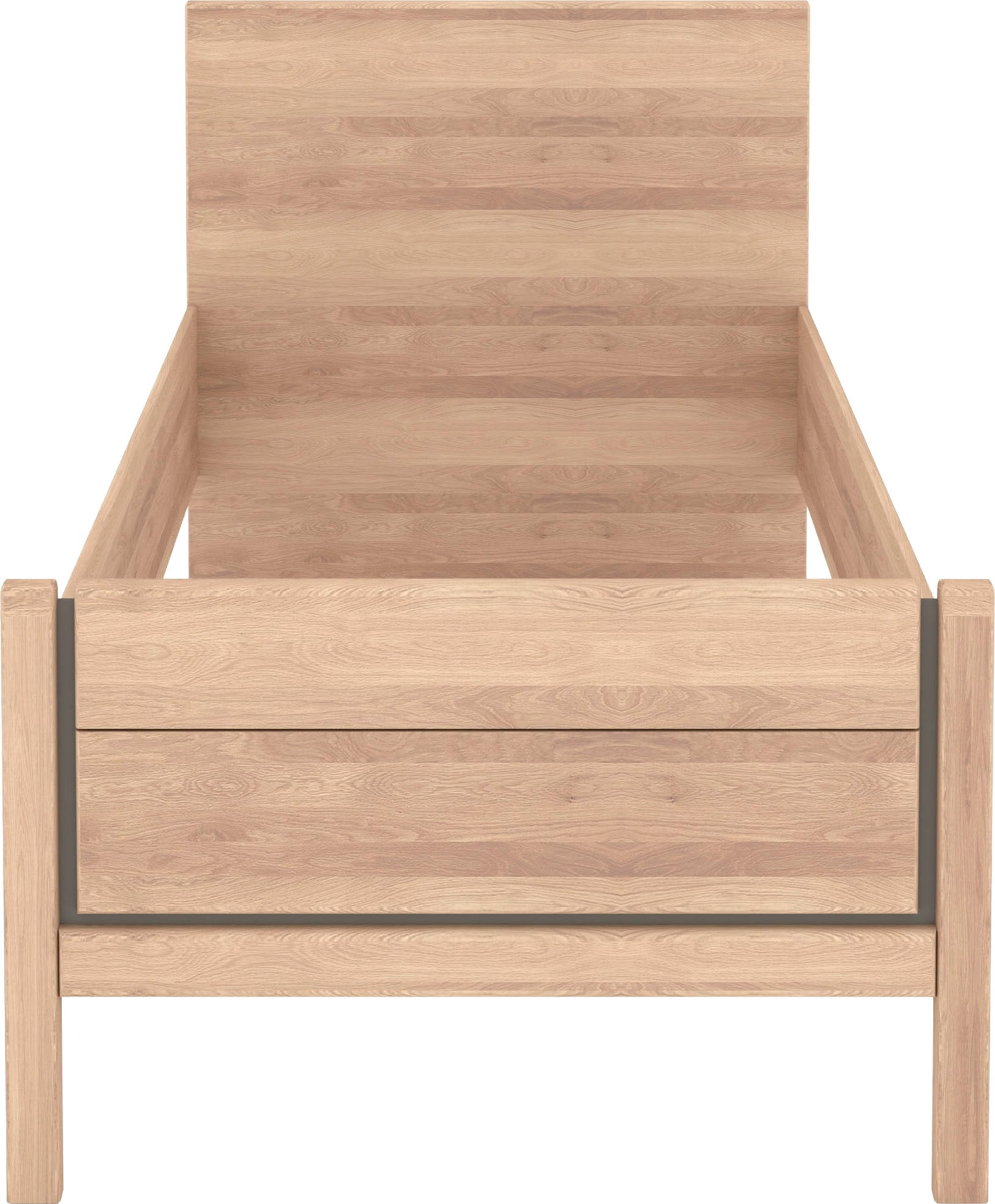 Musterring Holzbett »Sorrent, Bettgestell, Bettrahmen, teilmassiv Eiche«, (MADE IN GERMANY), Eiche teilmassiv, Liegehöhenverstellung, Stollenfußteil