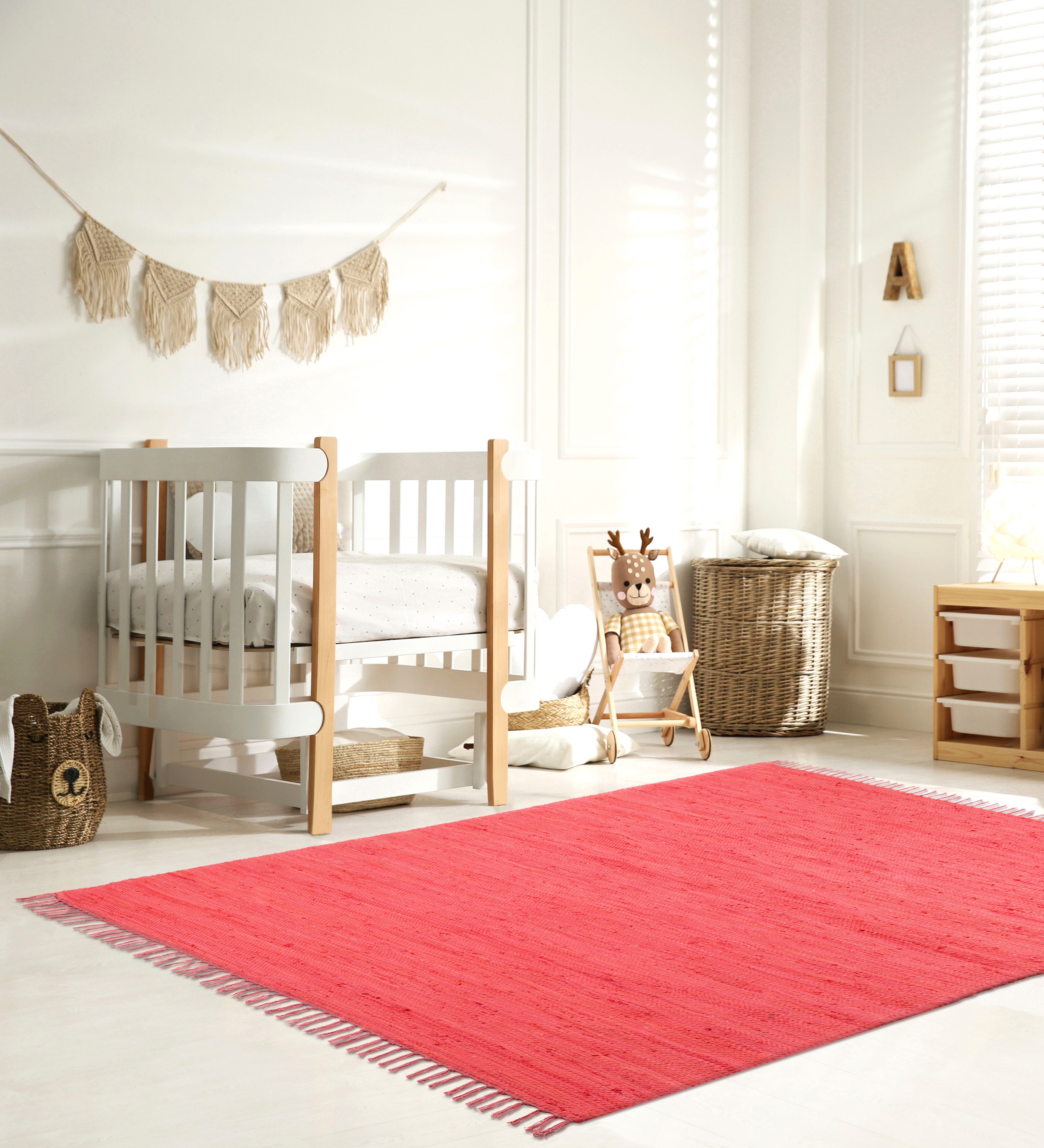 OTTO home Kinderteppich »Insa Fleckerl« rechteckig 5 mm Höhe Uni Farben, pa günstig online kaufen