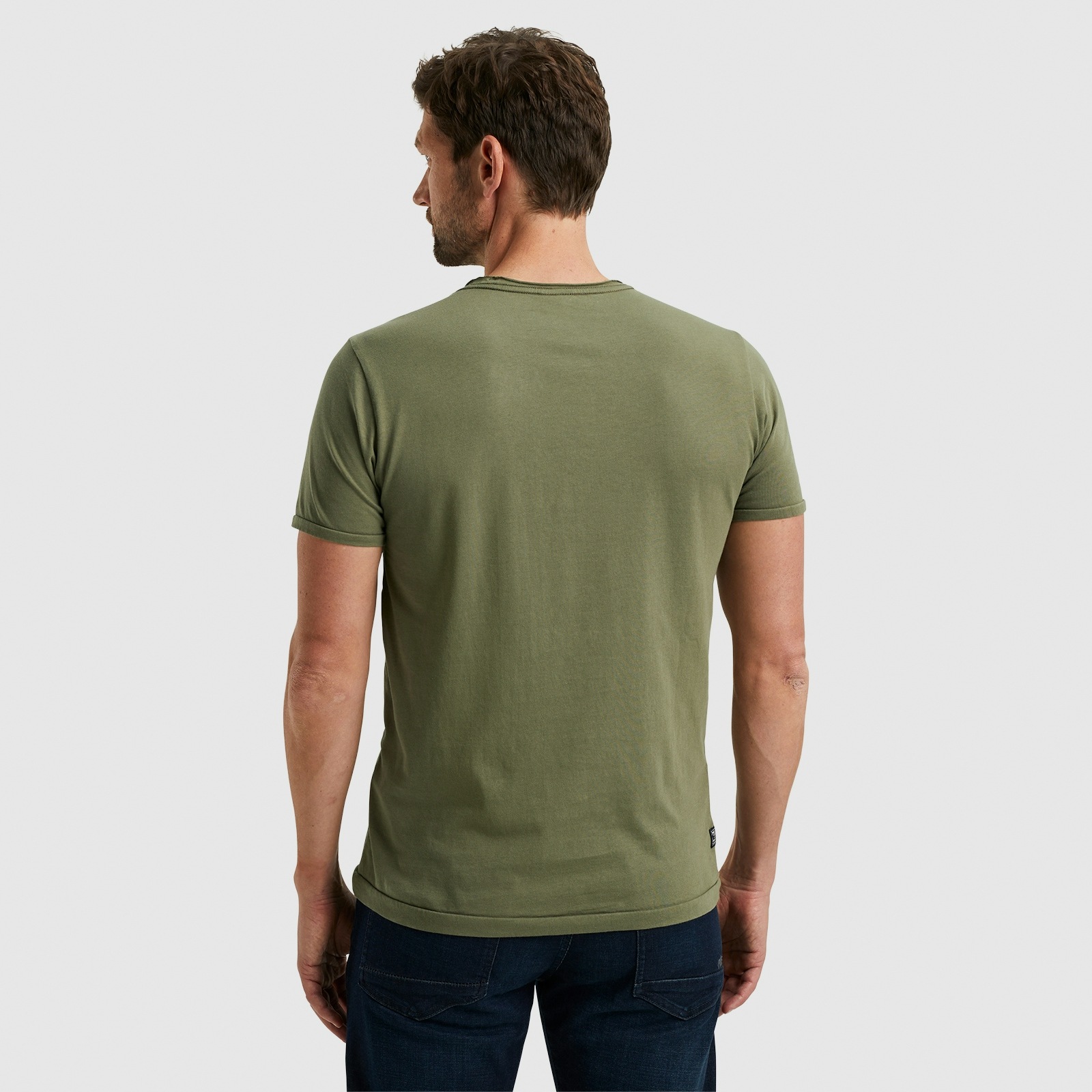 PME LEGEND T-Shirt, eingefasster Rundhalsausschnitt mit Rollkante