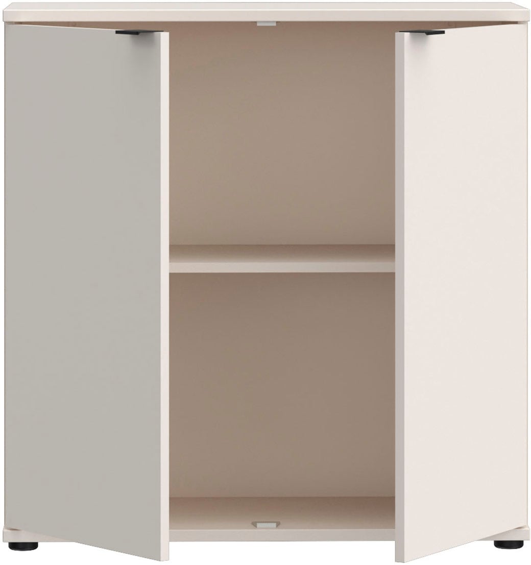 FORTE Kommode »Ganymede«, Kommode, Stauraum, Metallgriffe, 4 Dekore, Breite 80,1cm