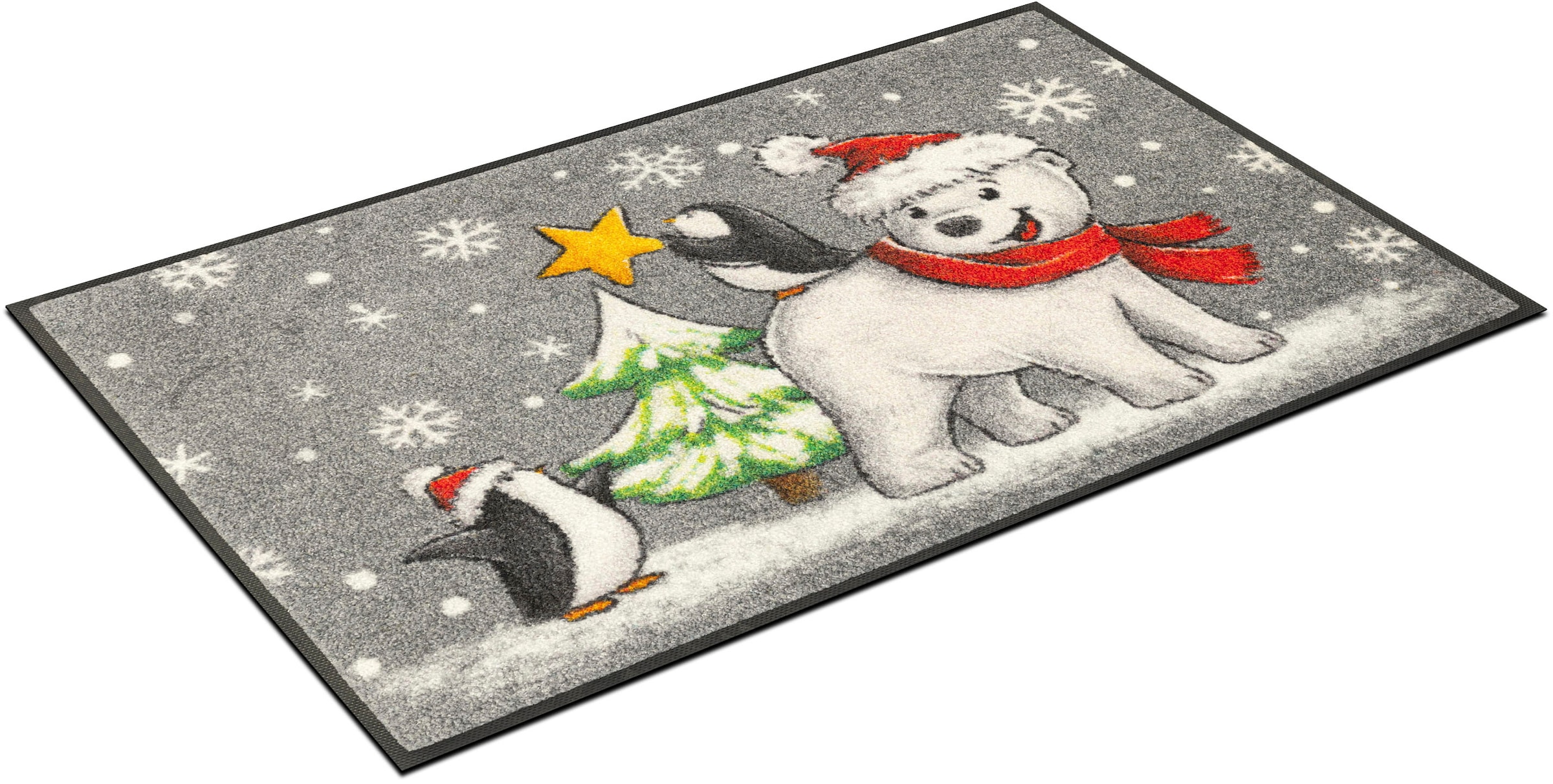 wash+dry by Kleen-Tex Fußmatte »Polar Friends«, rechteckig, 7 mm Höhe