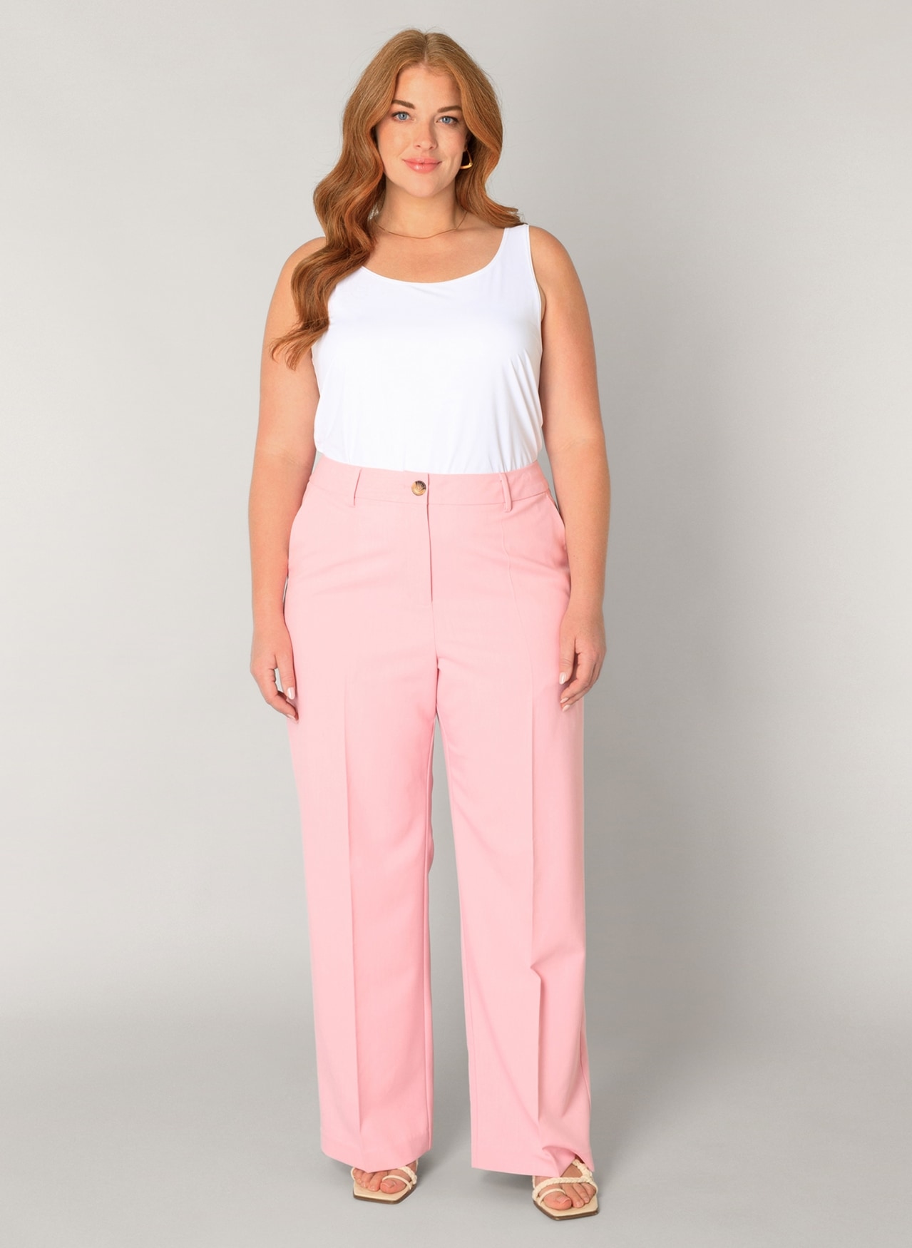 Base Level Curvy Bundfaltenhose »Yunia«  mit Viskose und Stretch