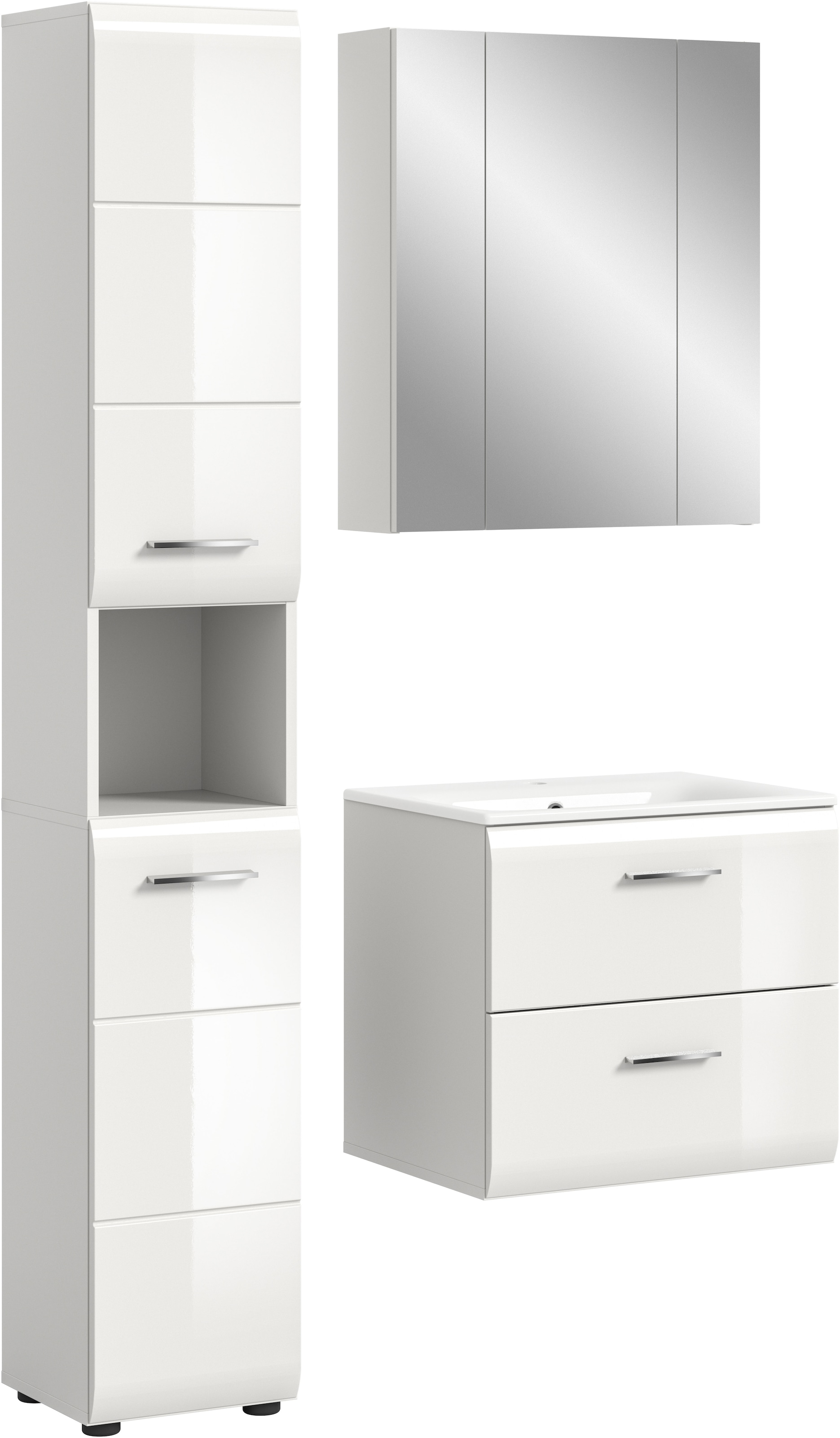 INOSIGN Badezimmer-Set Set, 4 Stk. tlg. Florenz, Badkombination 4-tlg., Wei günstig online kaufen