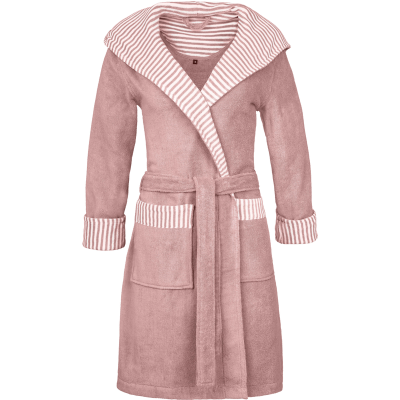 ESPRIT Damenbademantel »Day, ideal für Sauna & Spa, Hotelbademantel, Morgenmantel« mit Gürtel, 1 Stk. tlg., mit Kapuze, gestreiften Akzenten &...