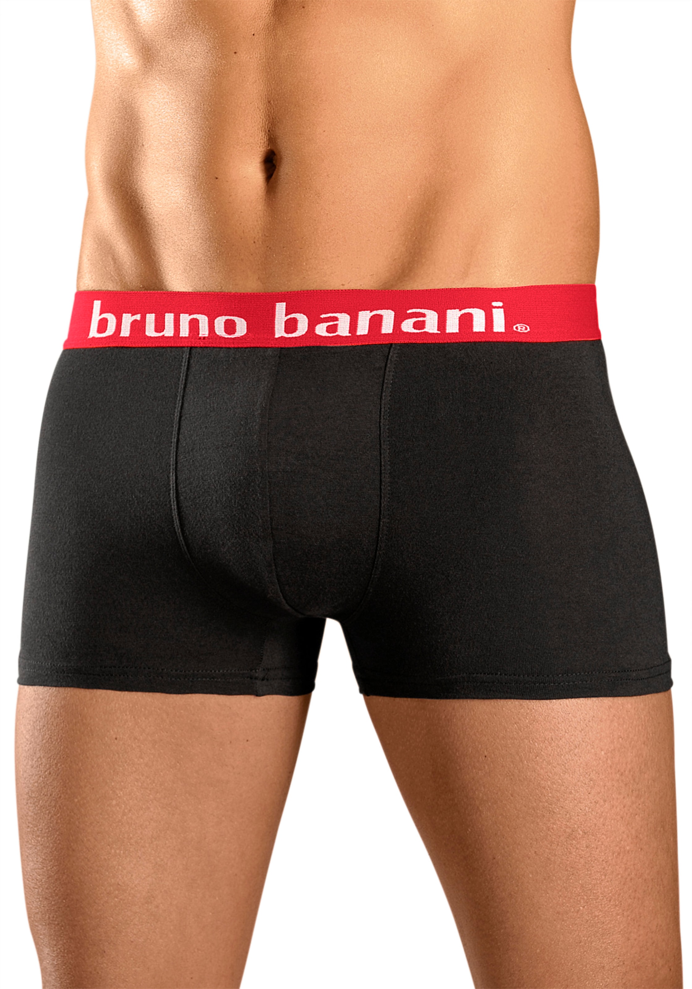 Bruno Banani Boxer, (Packung, 4 St.), mit Kontrast-Webbund