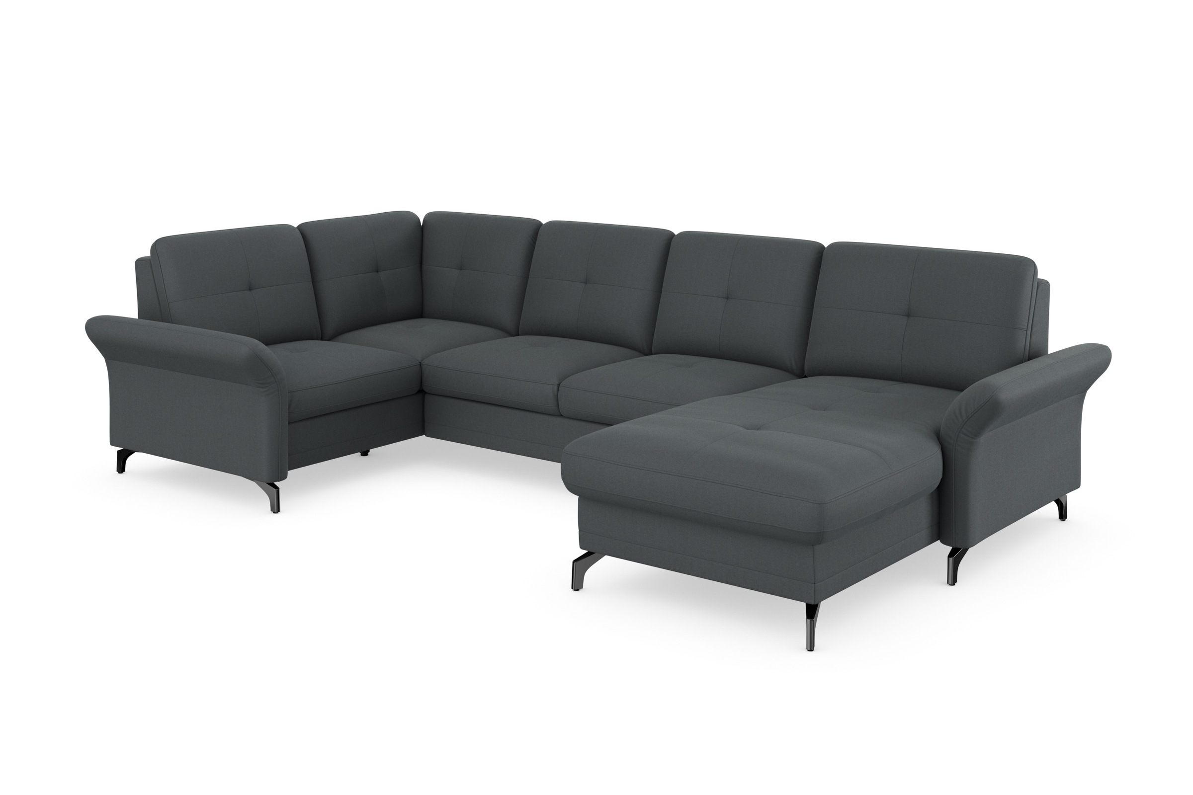 Places of Style Wohnlandschaft »Calando U-Form«, wahlweise mit Bettfunktion, Bettkasten und Armteilfunktion