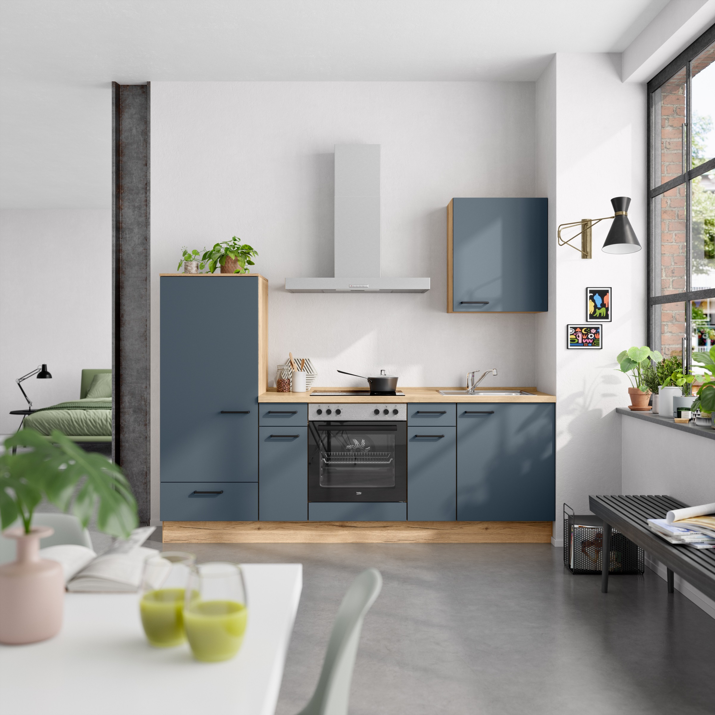 nobilia® Küchenzeile »"Easytouch I"« vormontiert, Ausrichtung wählbar, Brei günstig online kaufen