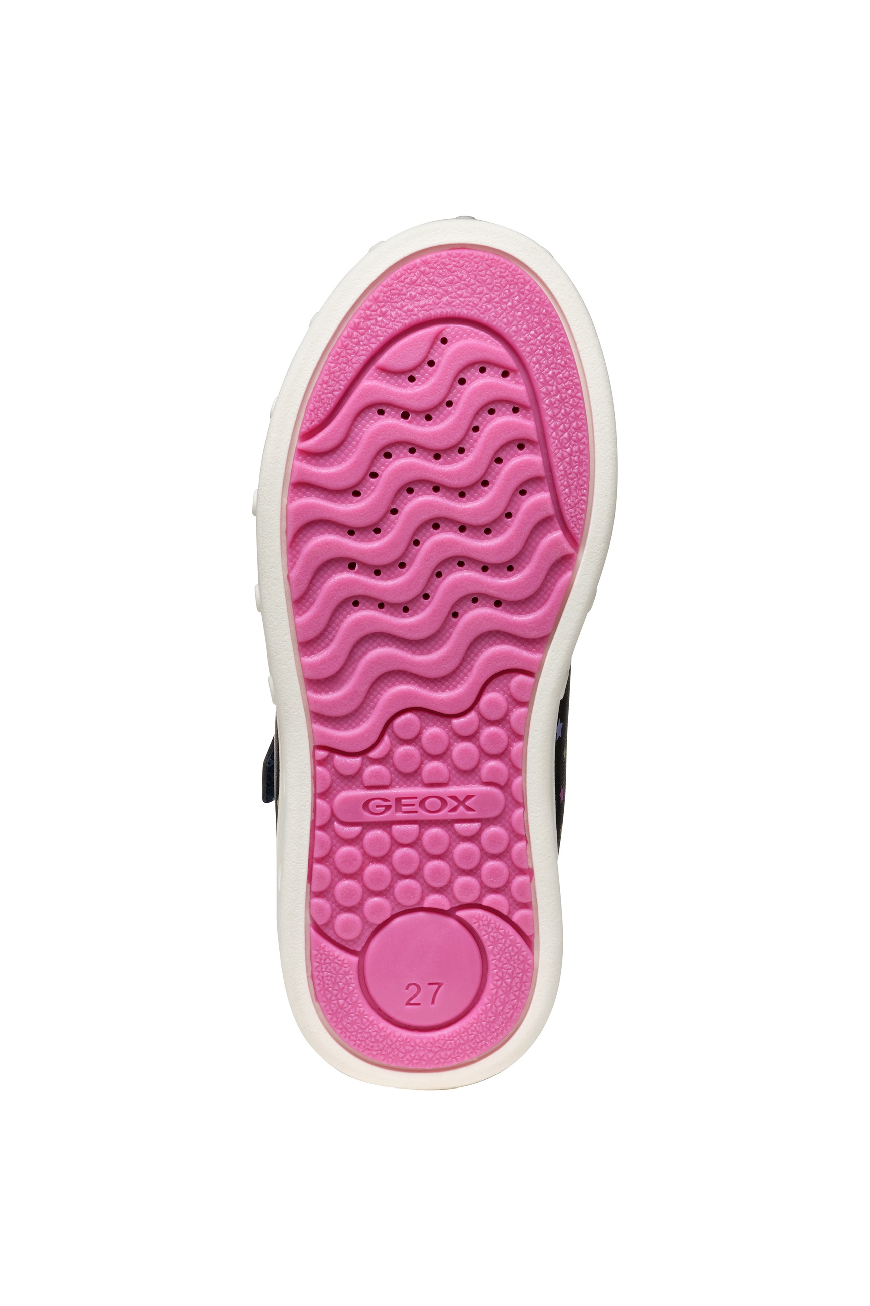 Geox Sneaker »J SKYLIN GIRL Blinkschuh«, Schnürboots, Blinkschuh mit Glitzer und Blinkfunktion