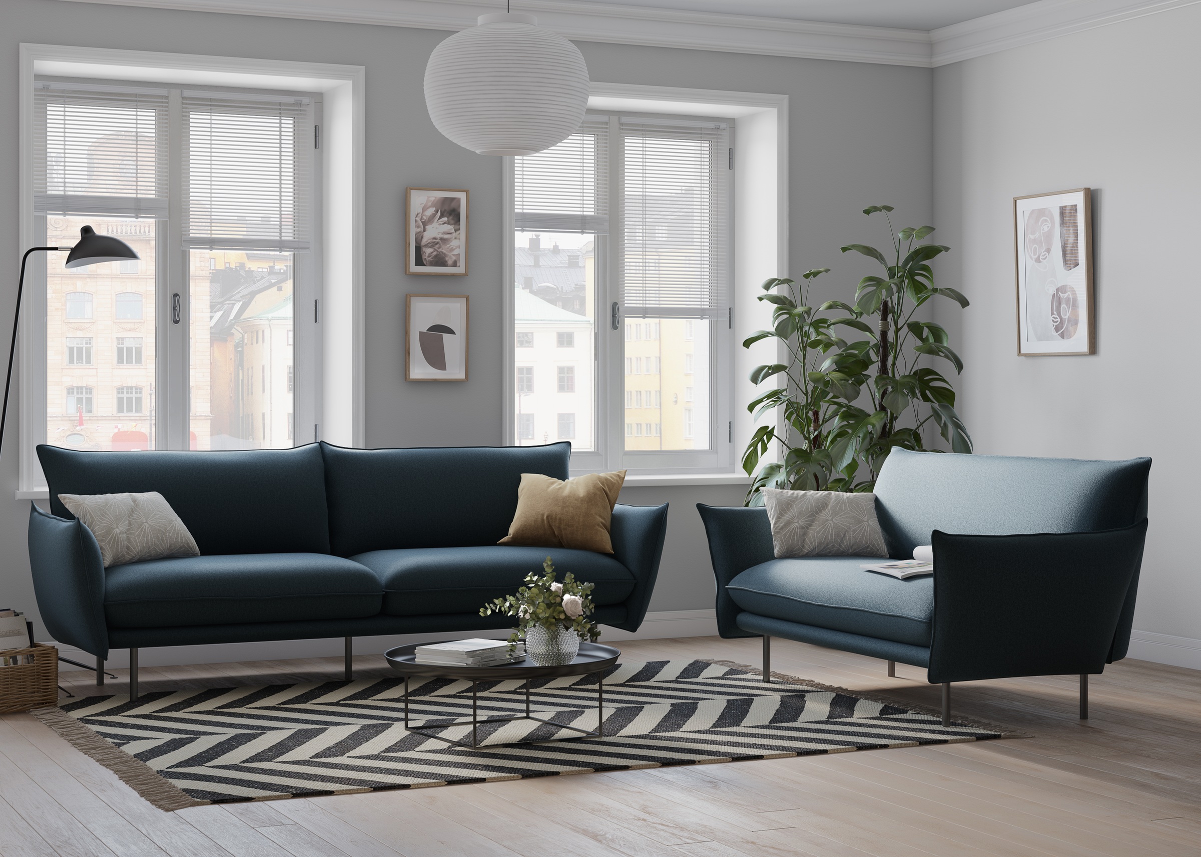 andas 2-Sitzer »Stine«, Besonderes Design durch Kissenoptik und Keder, by Morten Georgsen
