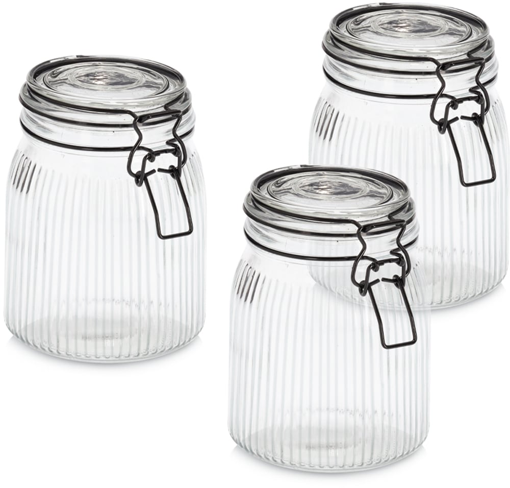 Zeller Present Vorratsglas »mit Bügelverschluss, 3-tlg.«, (Set, 3 tlg.), lu günstig online kaufen