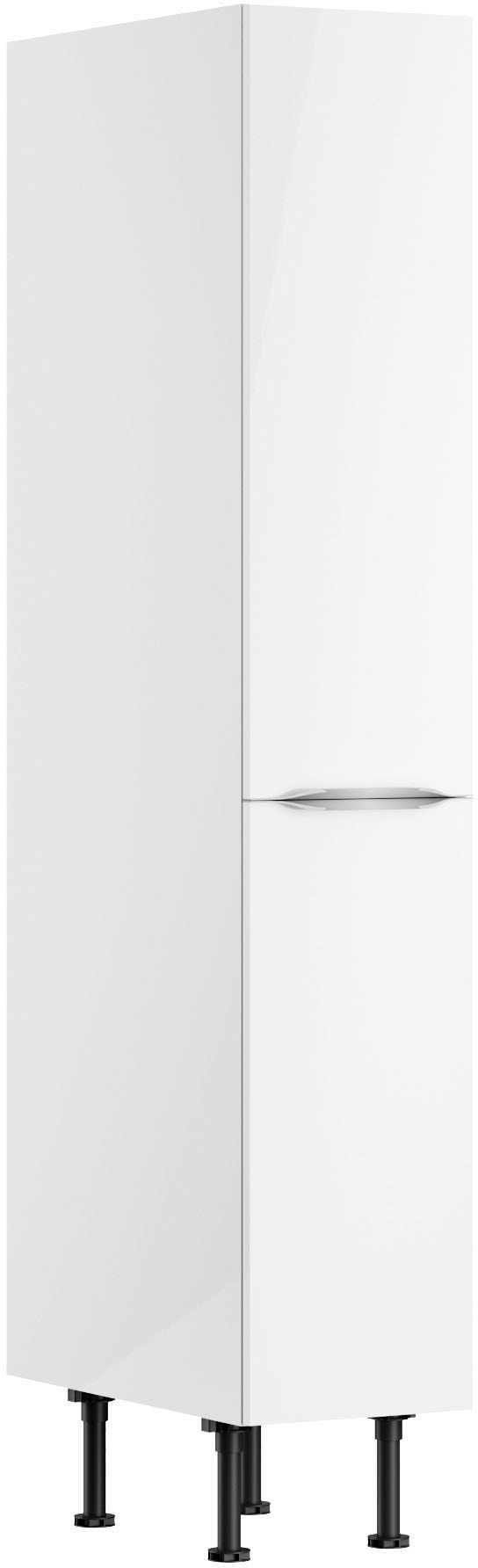 Apothekerschrank „Aken“, weiß Hochglanz-weiß B/H/T: 30 cm x 176,6 cm x 58,4 cm
