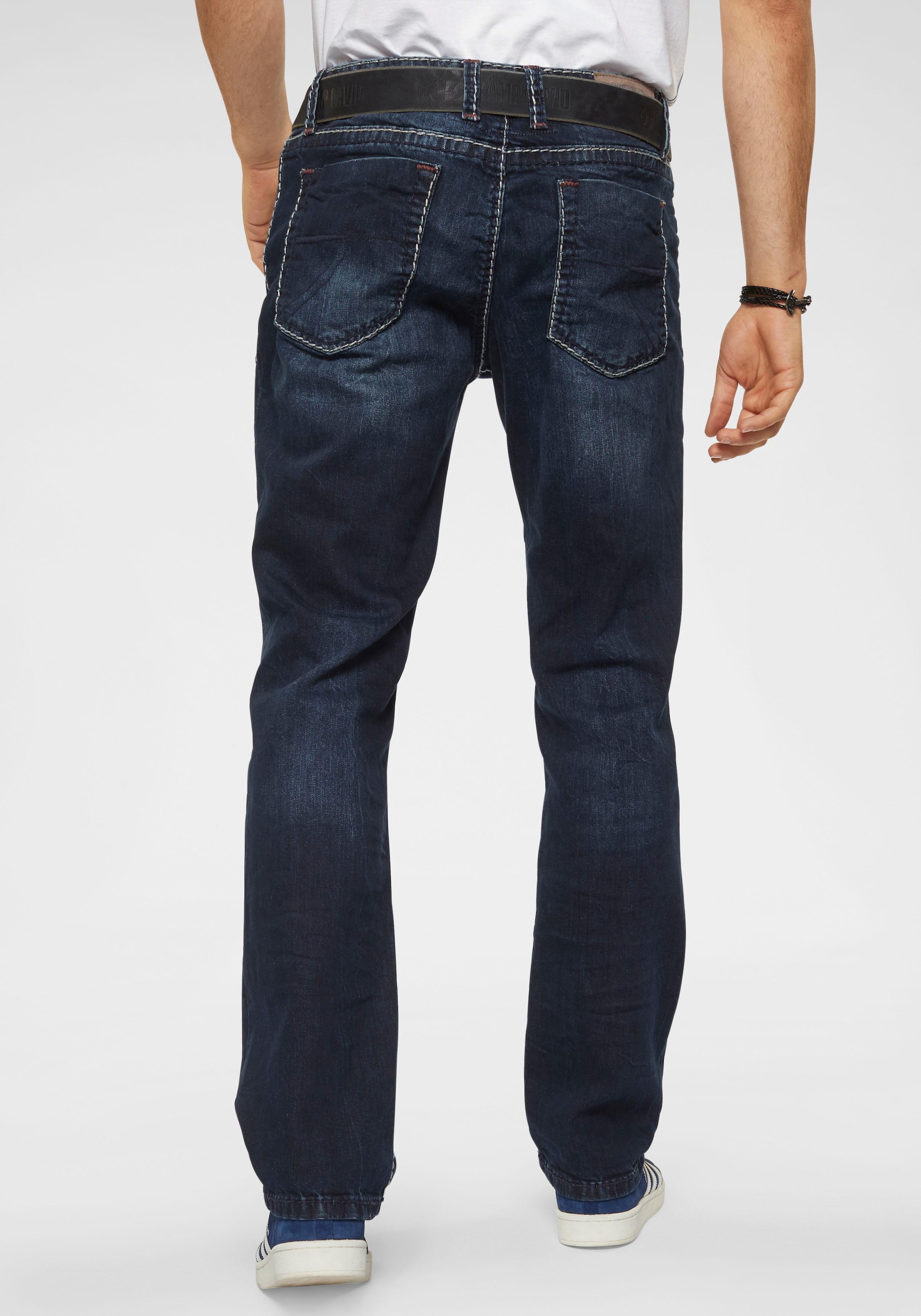 CAMP DAVID Straight-Jeans »NI:CO:R611«, mit markanten Steppnähten