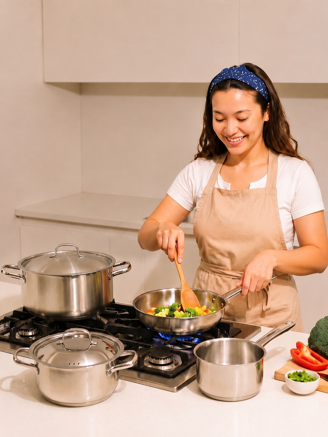 Cosy & Trendy Topf-Set »Cosy & Trendy Start2Cook Daily Kochgeschirr-Set« Set, 4 tlg. Edelstahl