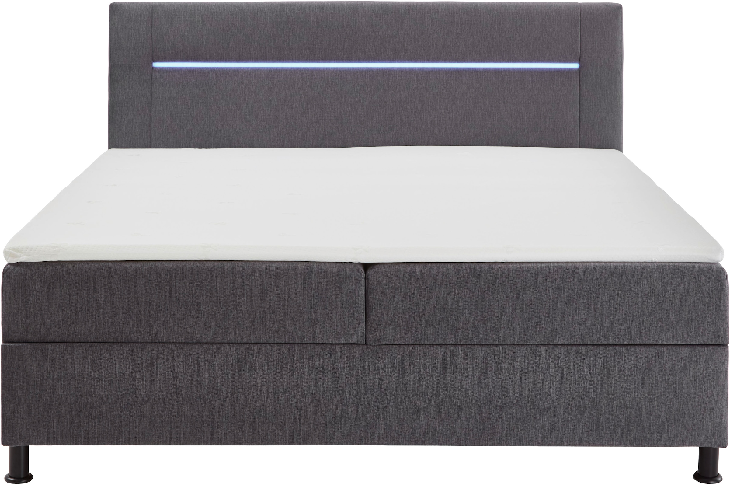 INOSIGN Boxbett »Escalon LED mit Bettkasten, inkl. Topper, LED-Lichtleiste im Kopfteil«, erhältlich in den Breiten 120x200cm und 180x200cm