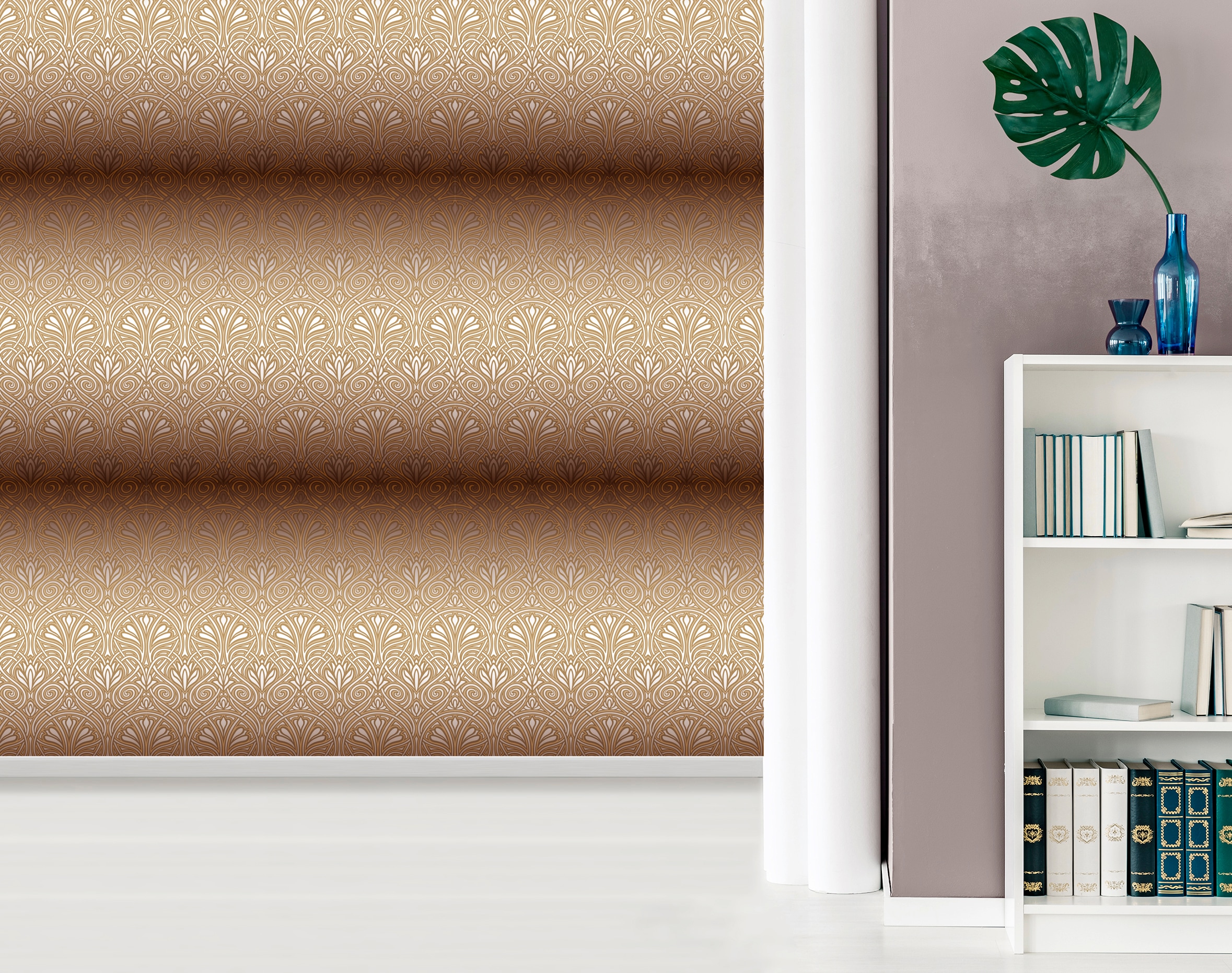 queence Vinyltapete »Liya« Farbverlauf | abstrakt | bedruckt | gemustert glatt 90x250cm, selbstklebend, kinderleichte Anbringung, , Sticker