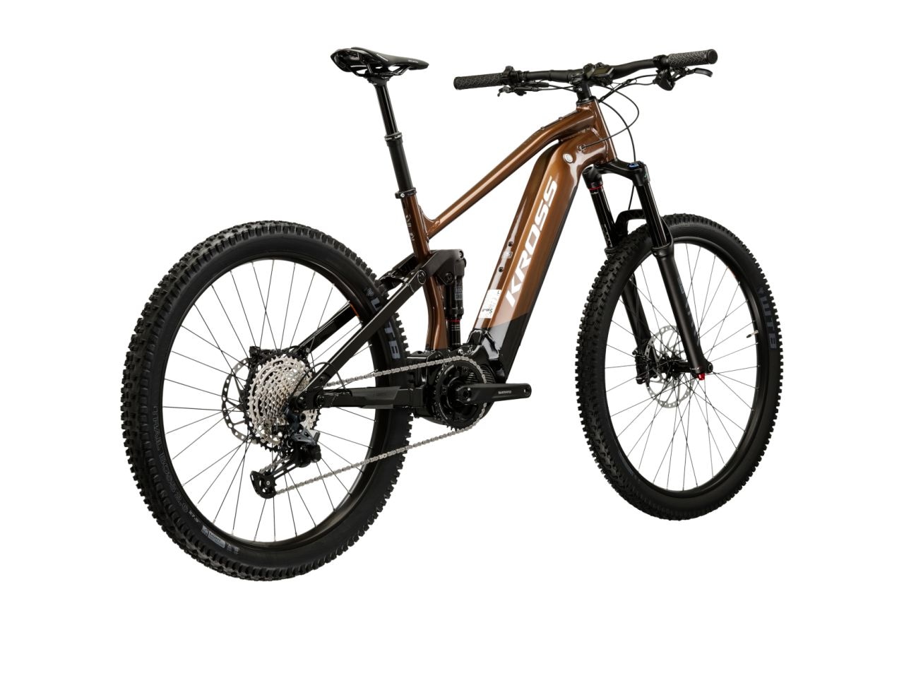 Kross »KROSS E-MTB Fully 29" Grist Boost 3.0 braun 12 Gänge« 12 Gang Shimano DEORE SLX M7100 Schaltwerk Kettenschaltung Mittelmotor 250 W