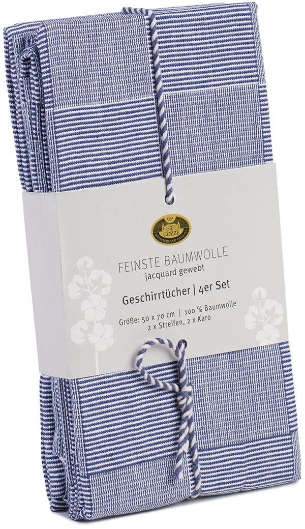 Gözze Geschirrtuch »Geschirrtücher, Des. 60054«, (Set, 4 tlg.), aus 100% Baumwolle, jacquard gewebt