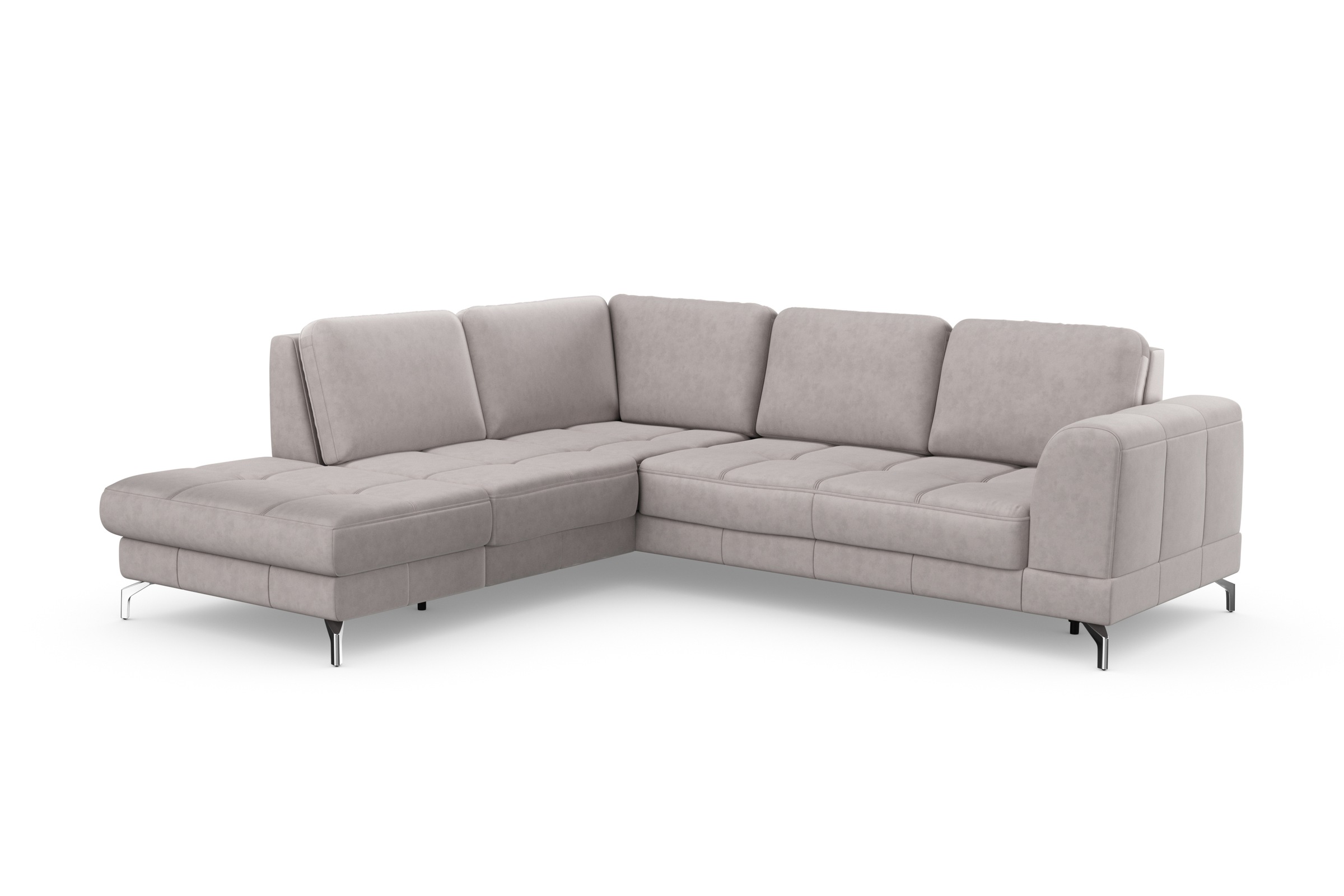 sit&more Ecksofa »Bendigo L-Form«, inklusive Sitztiefenverstellung, Bodenfreiheit 12 cm, in 2 Fußfarben