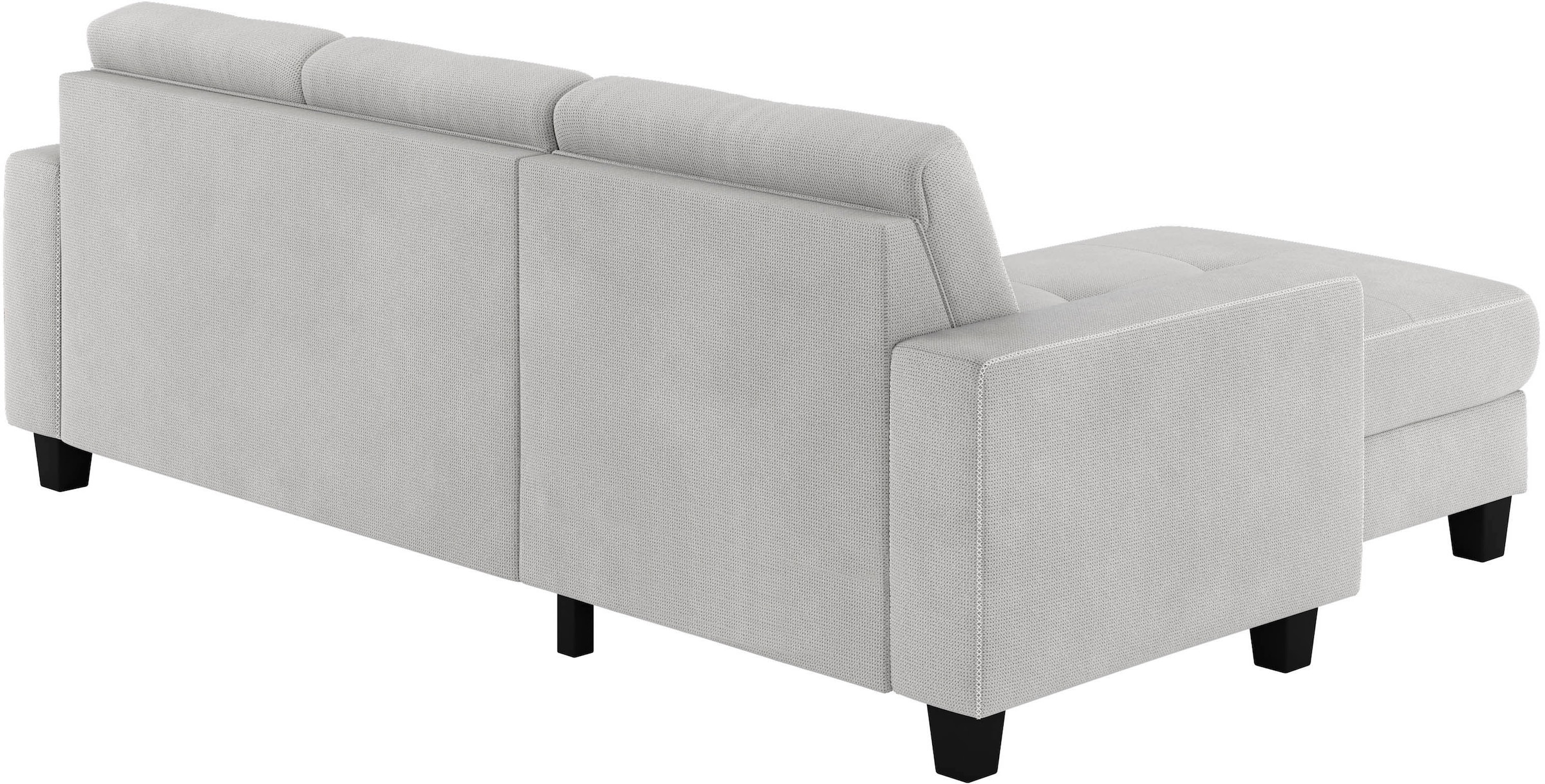 Places of Style Ecksofa »Varese L-Form«, Kreuznaht in beige