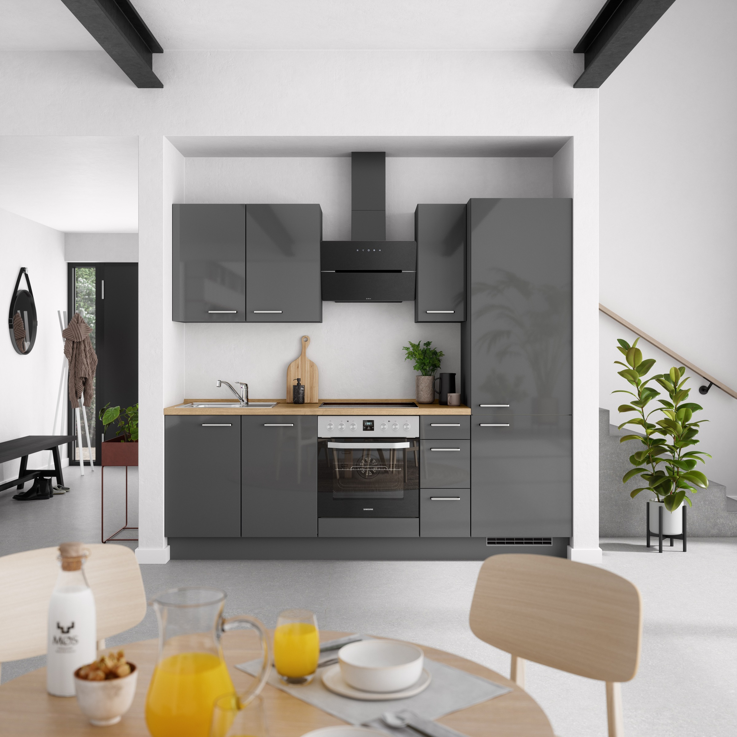 nobilia® Küchenzeile »"Flash II"« vormontiert, Ausrichtung wählbar, Breite günstig online kaufen