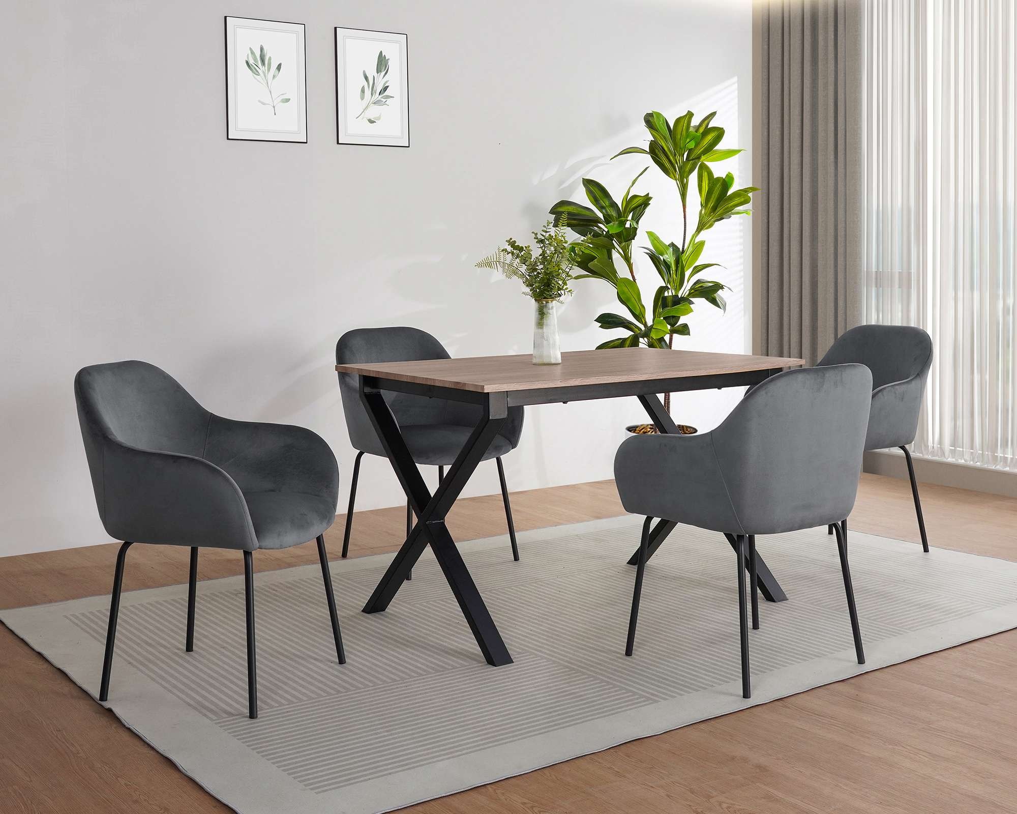 OTTO home Esstisch »Boddhi« schwarzes Metallgestell, Plattenvarianten wählb günstig online kaufen