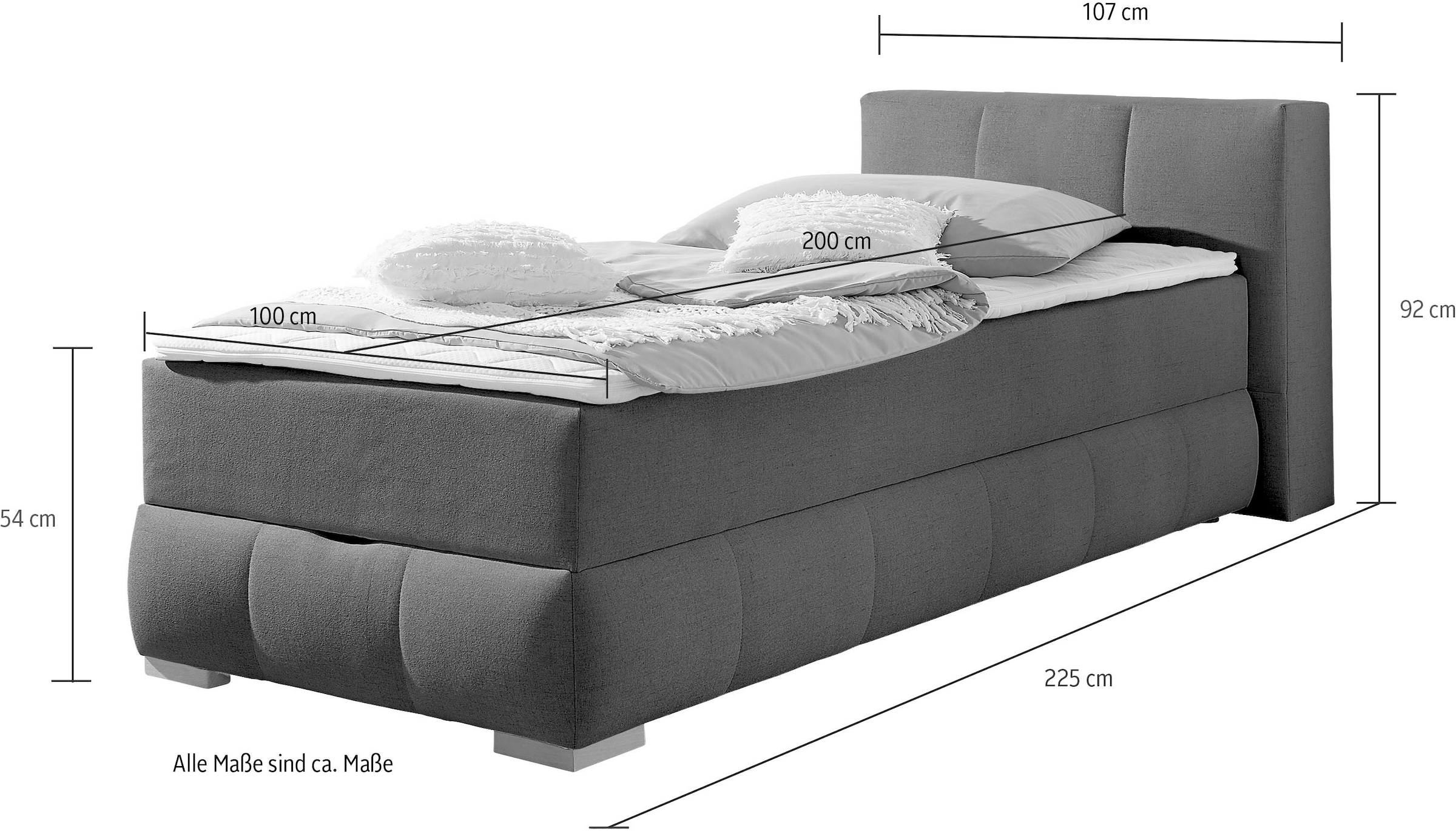 Guido Maria Kretschmer Home&Living Boxbett »Chelles«, inkl. Topper und Bettkasten