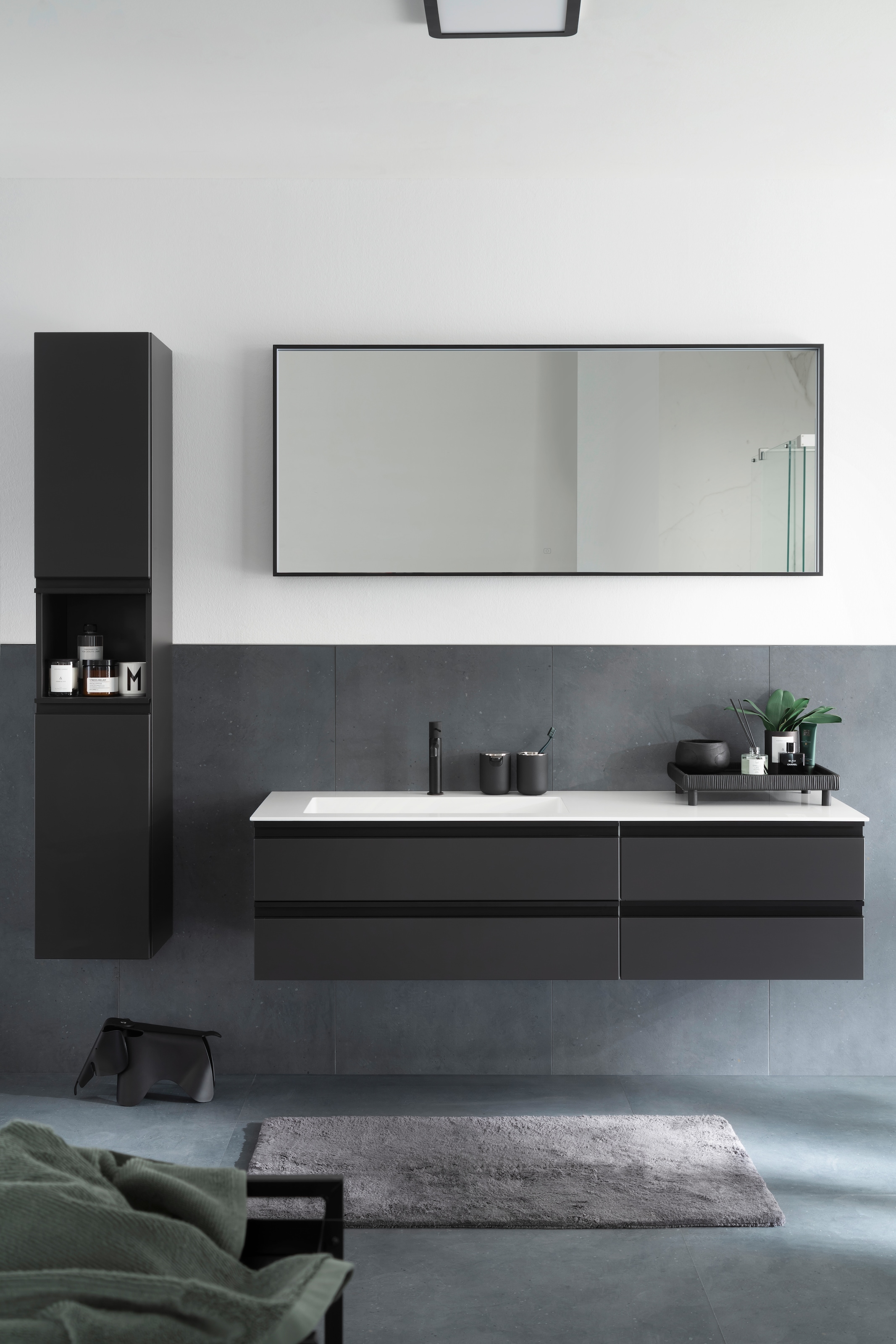 SCHÖNER WOHNEN-Kollektion Badematte »Bahamas  Uni« Höhe 30 mm fußbodenheizungsgeeignet beidseitig verwendbar