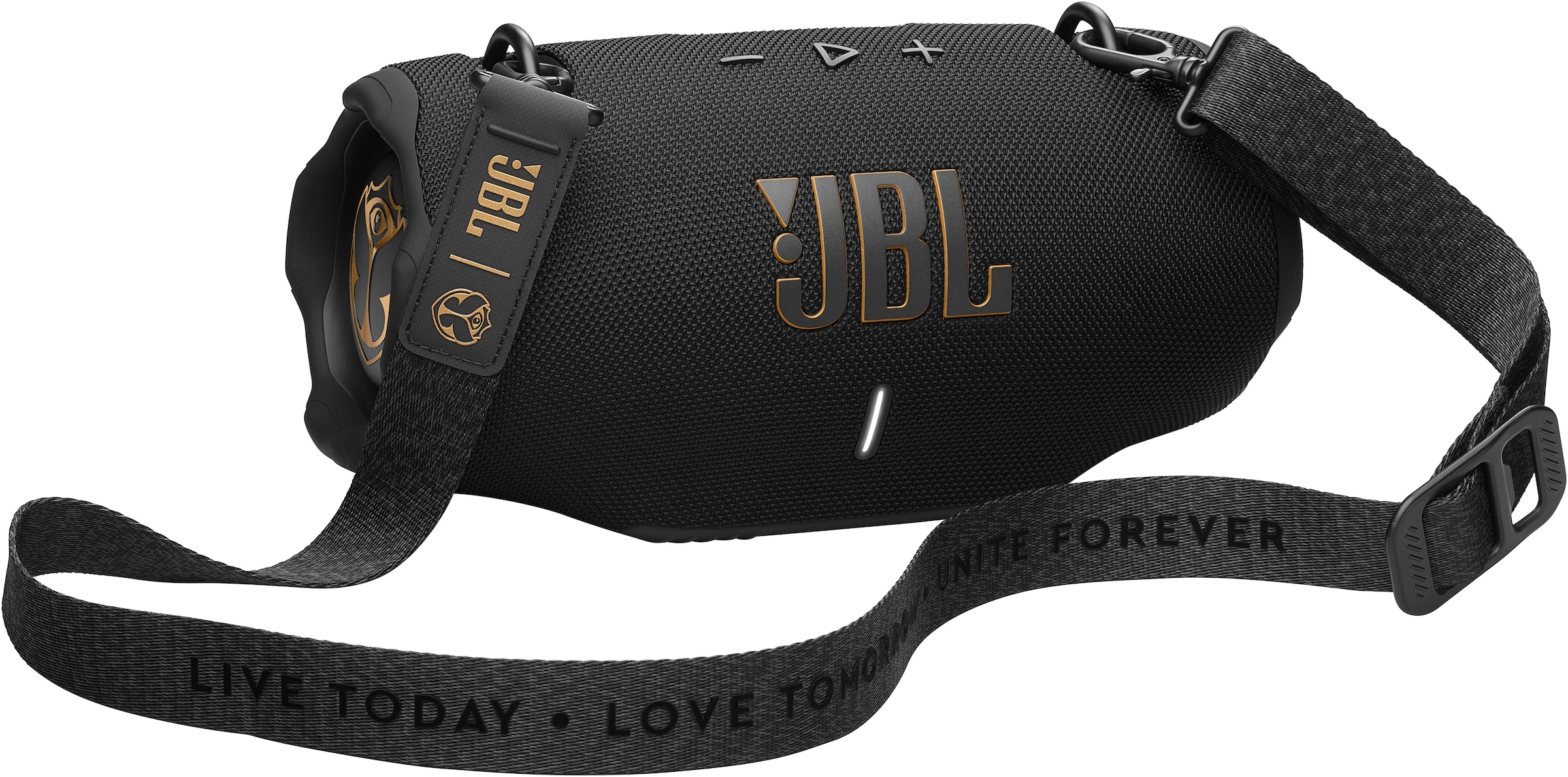 JBL Bluetooth-Lautsprecher »Xtreme 4 Tomorrowland Ltd. Edition (+ Gratis dazu: GO 3 blau)«, austauschbarer Akku, Schnellladen, Multi-Speaker-Konnektivität