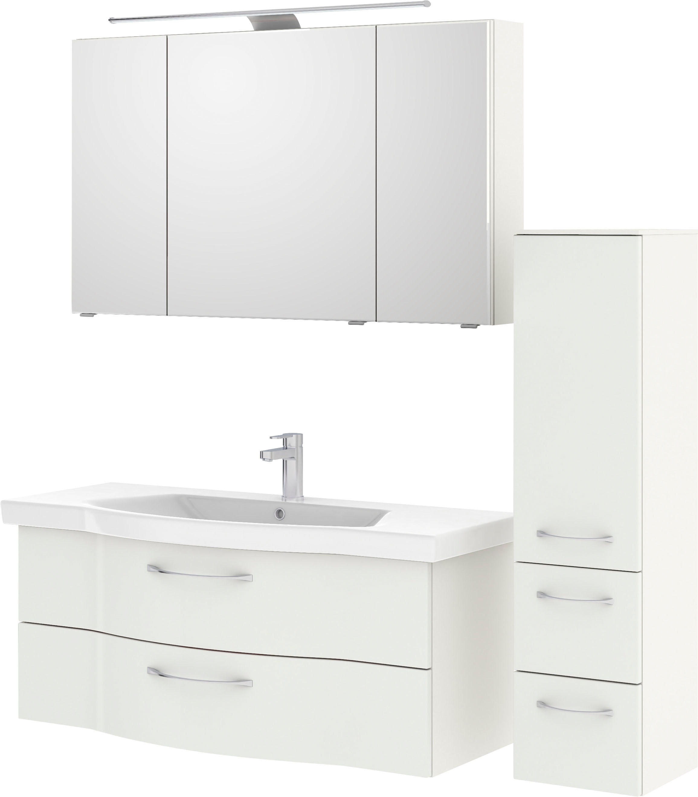 Saphir Badmöbel-Set »6005 Sprint 3-teilig, Keramik-Waschtisch mit LED-Spieg günstig online kaufen