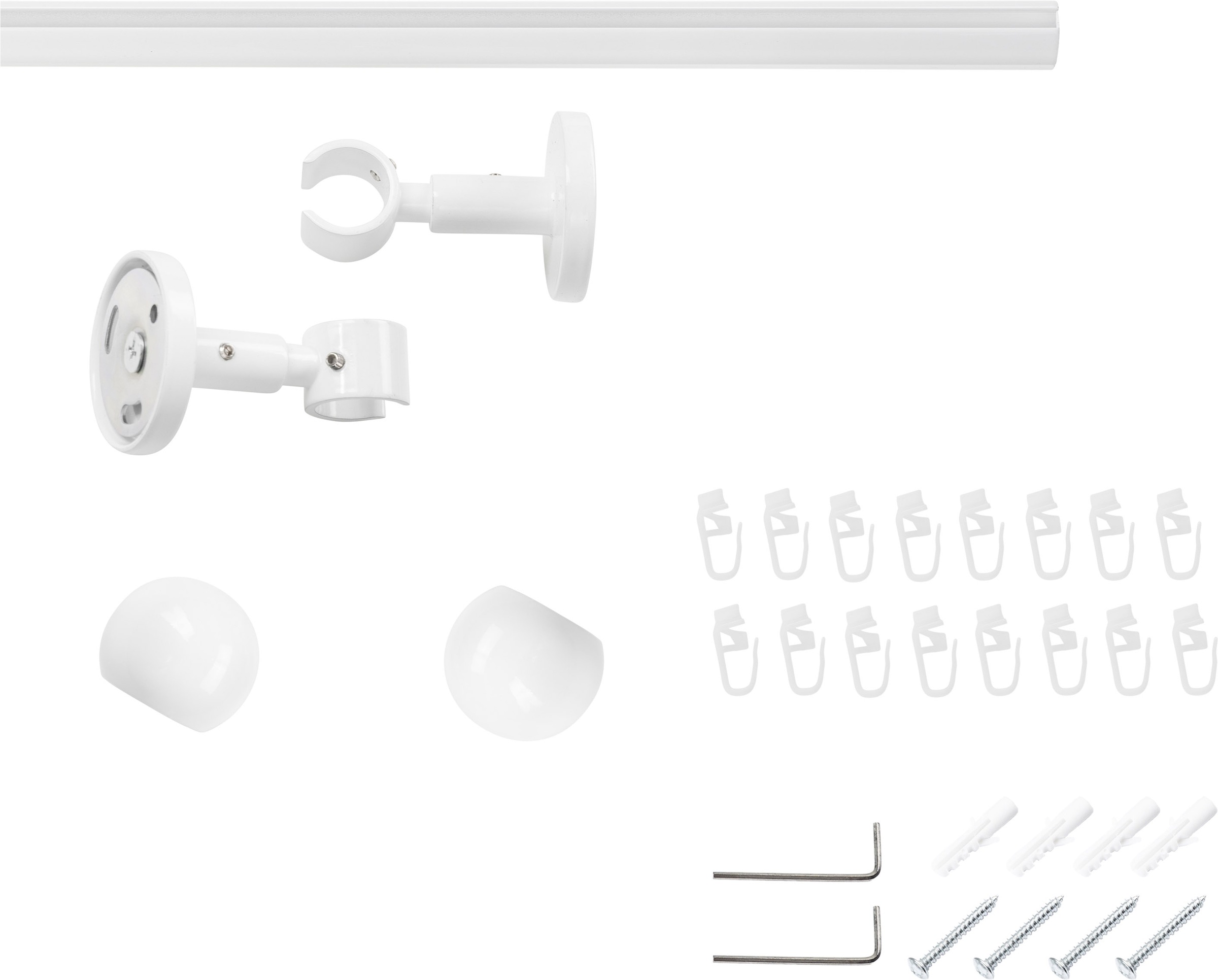 SN DECO GROUP Gardinenstange »Gardinenstange Innenlauf Straßburg Ø 19 mm, 1-läufig, Fixmaß« Ø 19 mm Fixmaß;kürzbar