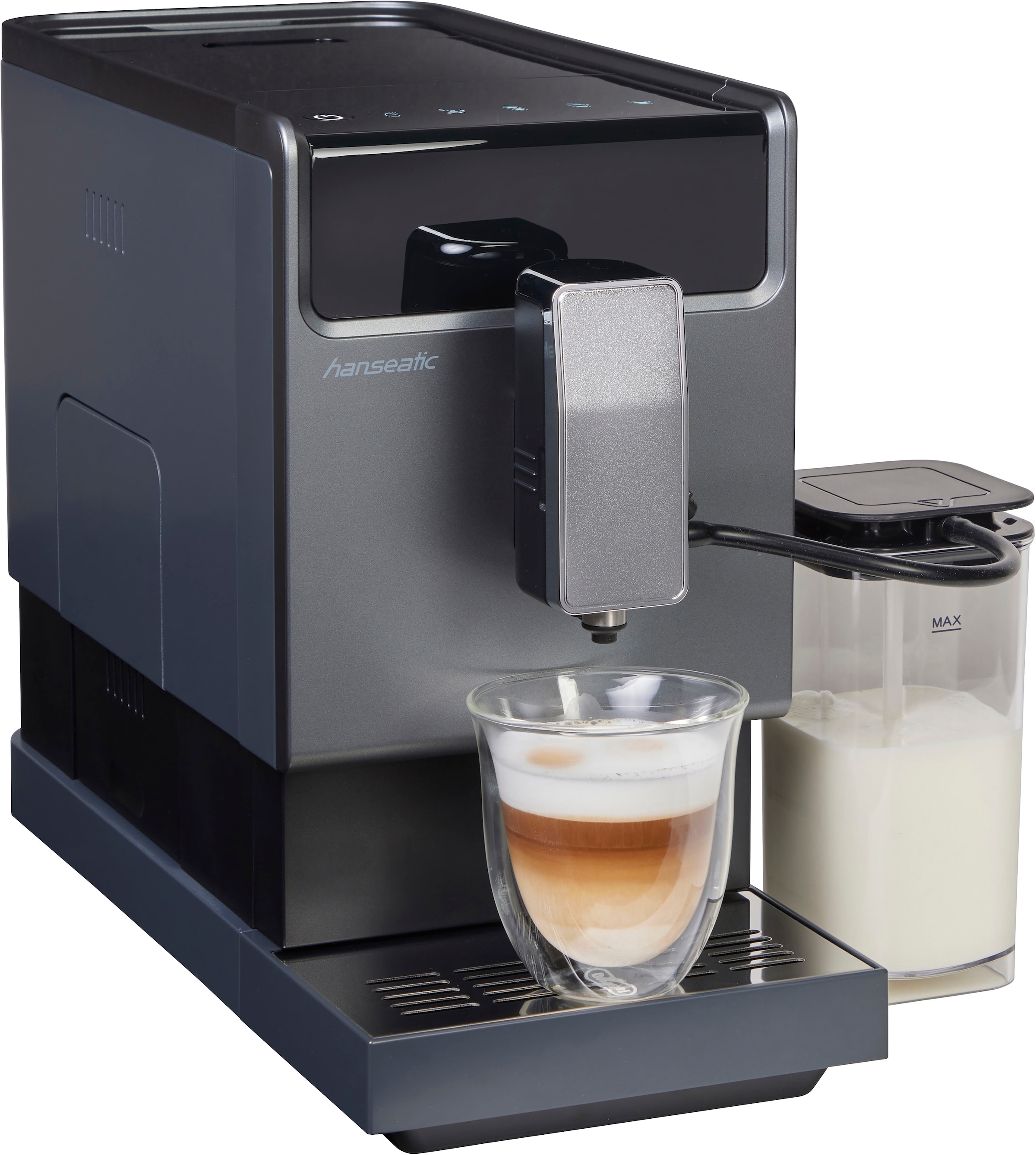 Hanseatic Kaffeevollautomat »HACM121470ST«, magnetisch, abnehmbare Tassenab günstig online kaufen