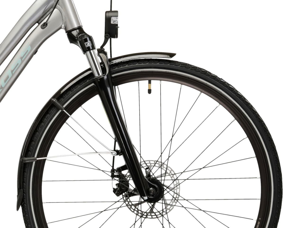 Kross Trekkingrad »Damen-Trekkingrad 28" Trans 3.0 Silberfarben 24 Gänge« 24 Gang Shimano ACERA M3020 Schaltwerk Kettenschaltung