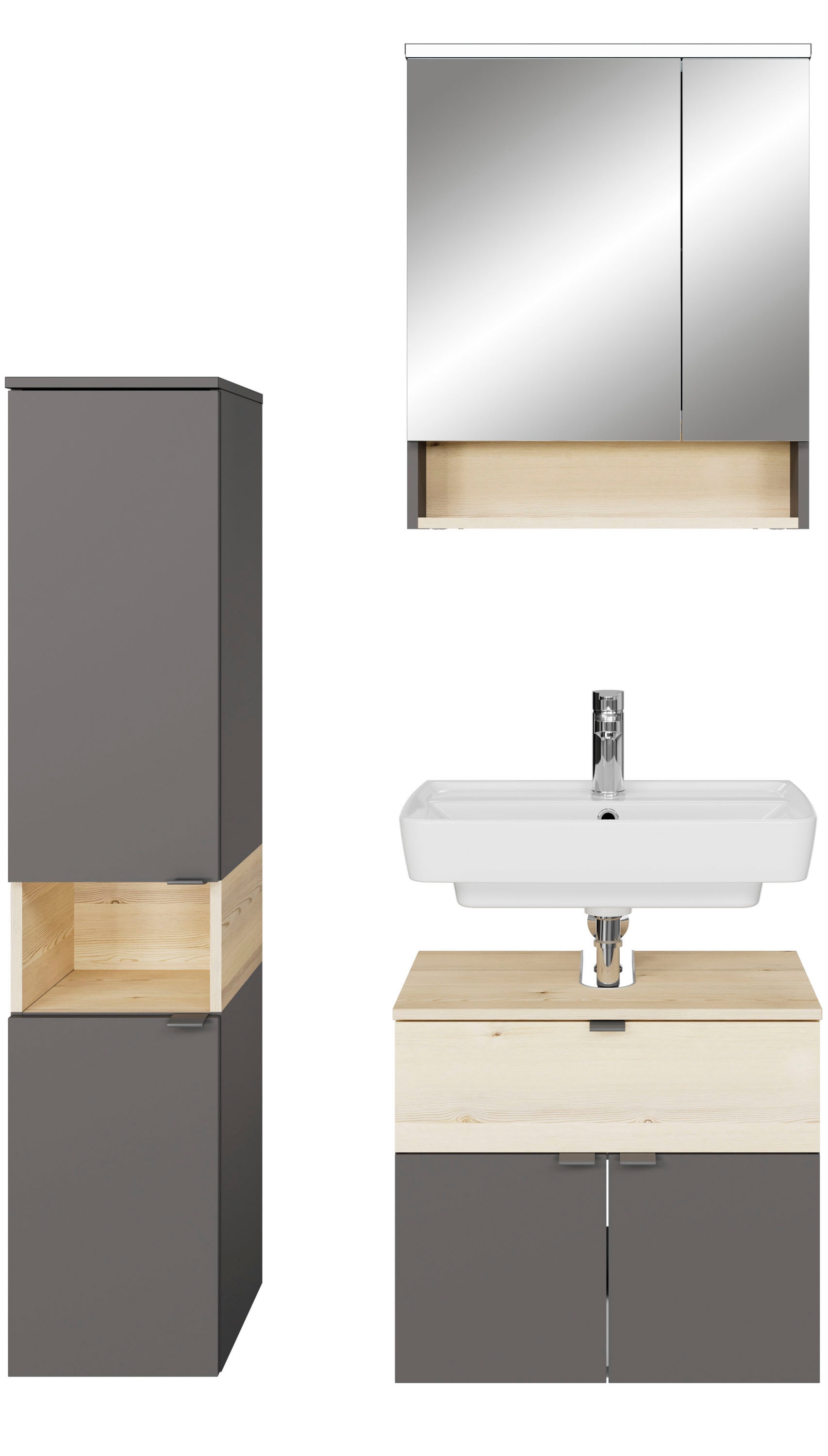 Saphir Badmöbel-Set »Quickset 394«, (Komplett-Set, 3 St.) günstig online kaufen