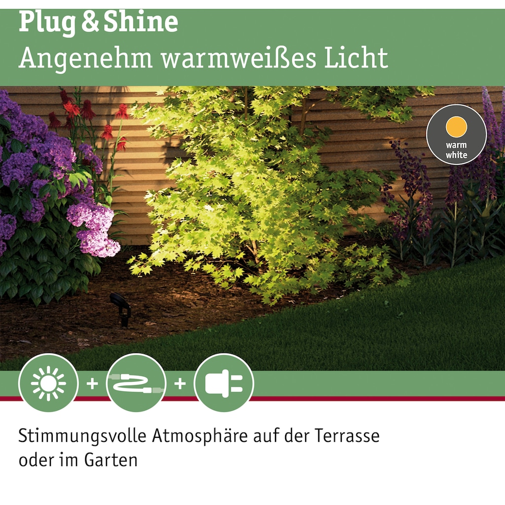 Paulmann LED Gartenstrahler »Plug & Shine«, 3 flammig-flammig