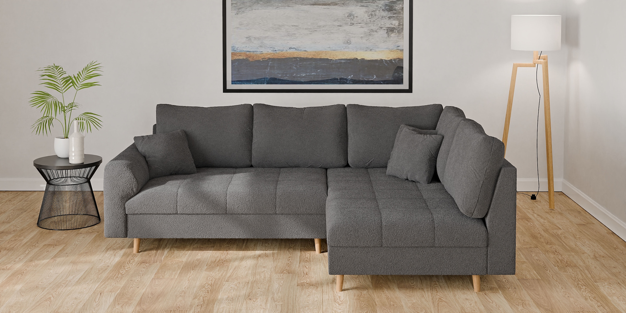 Home affaire Ecksofa »CHARRE L-Form mit Ottomane, Maße B/T/H: 231/161/81 cm günstig online kaufen