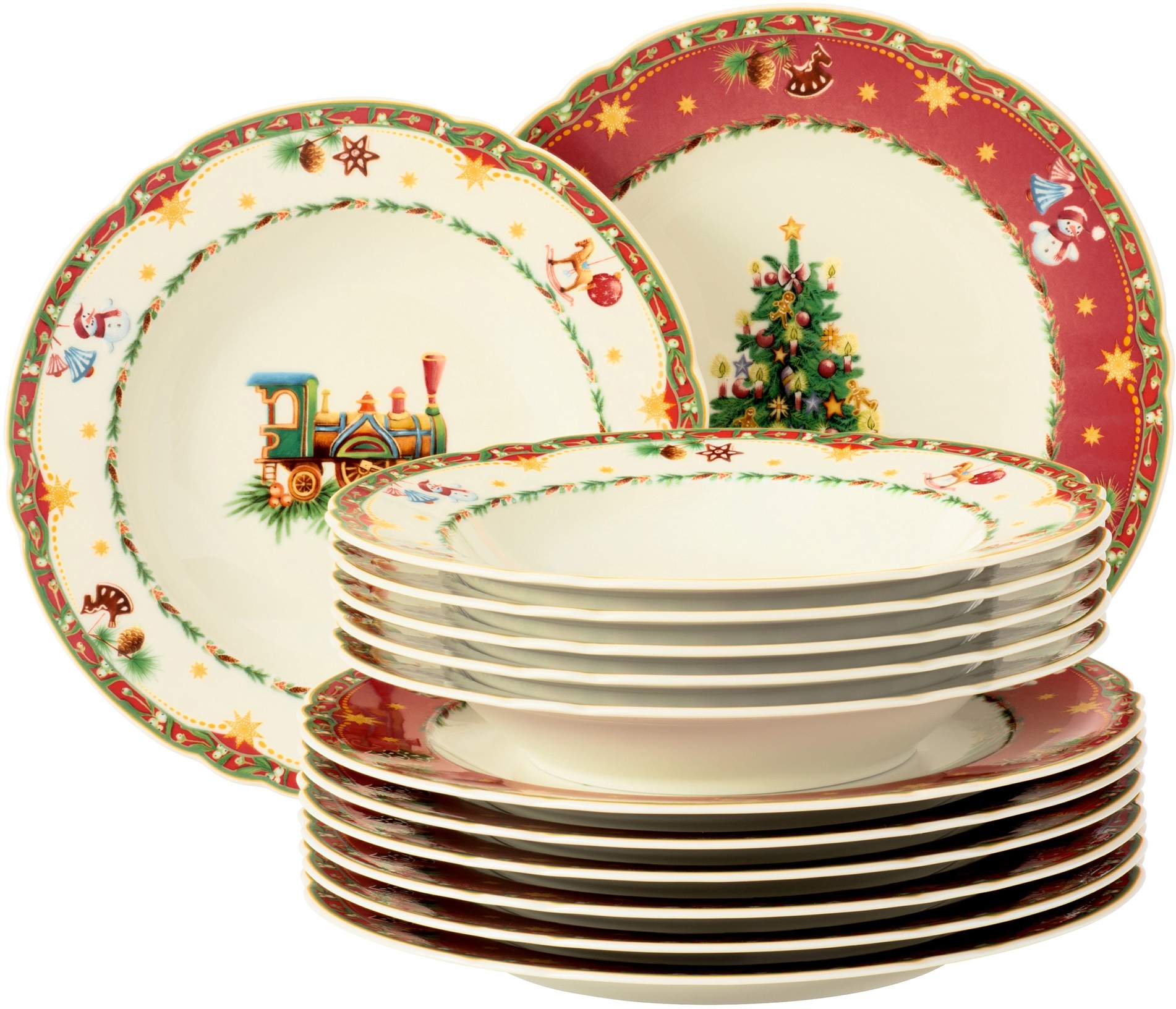 Seltmann Weiden Tafelservice »Teller Set Weihnachten, Advent, Geschirr-Set günstig online kaufen