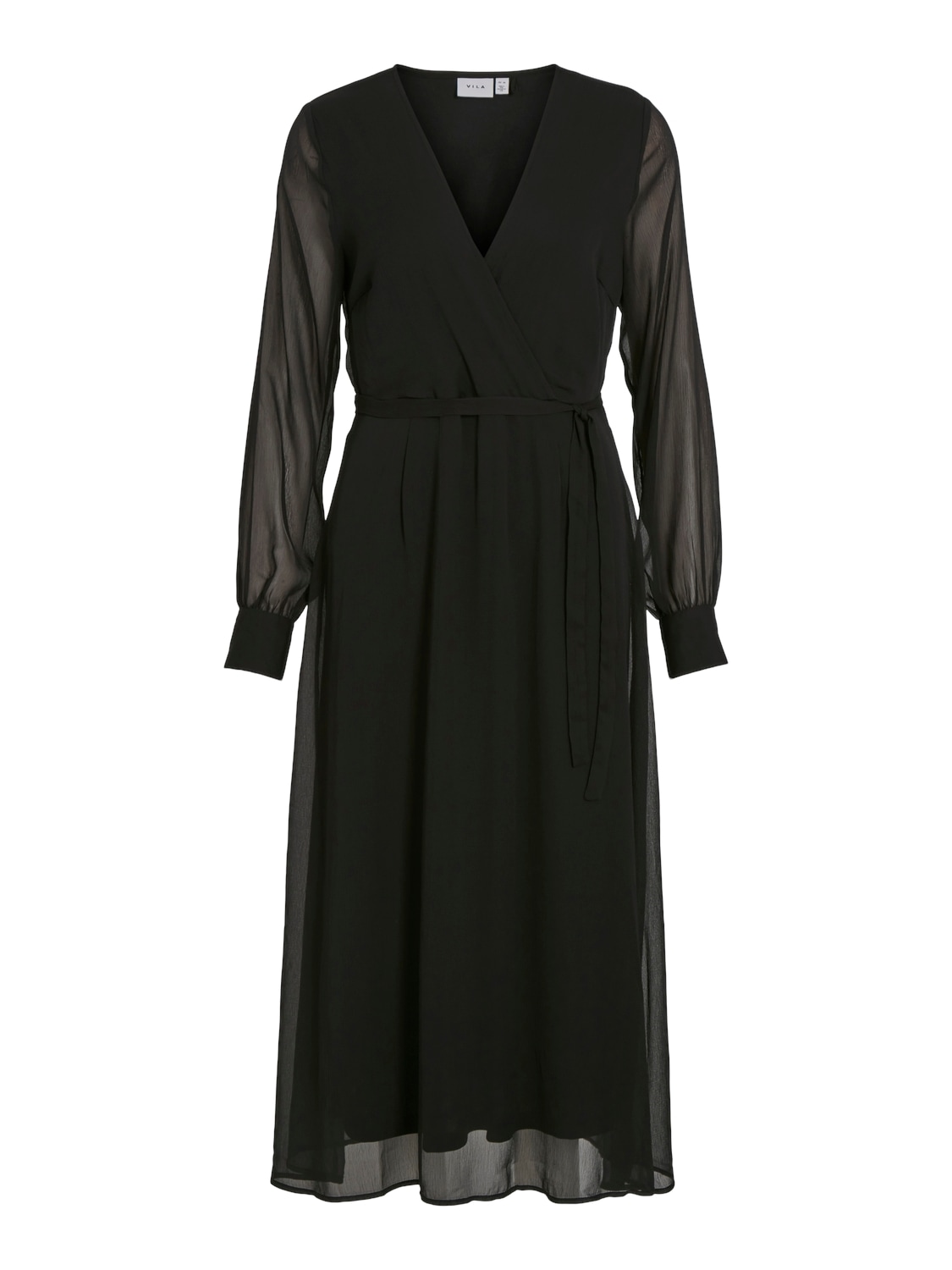 Vila Chiffonkleid »VIFALIA V-NECK L/S MIDI DRESS - NOOS«